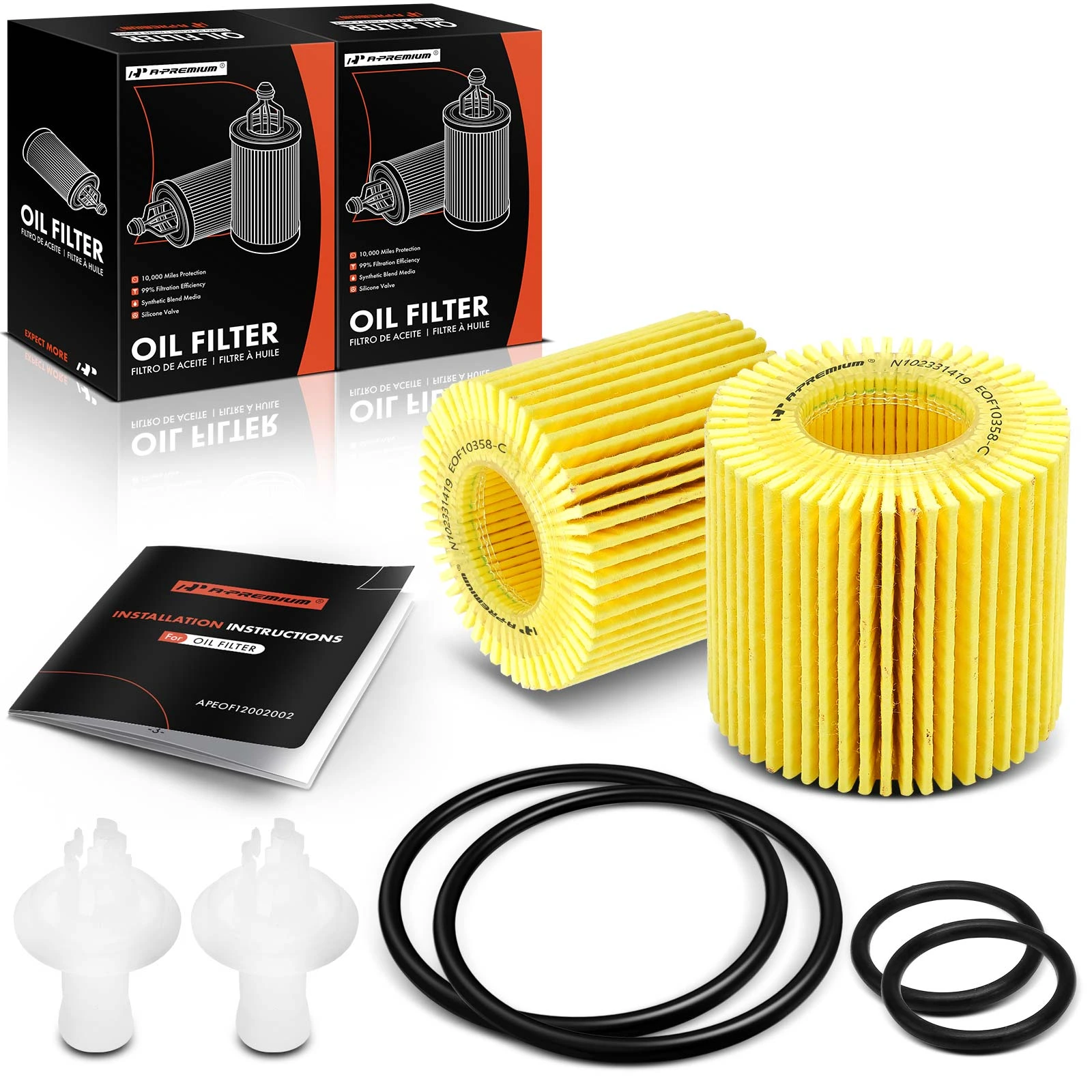 2 Pcs Engine Oil Filter for 2008-2014 Scion xD