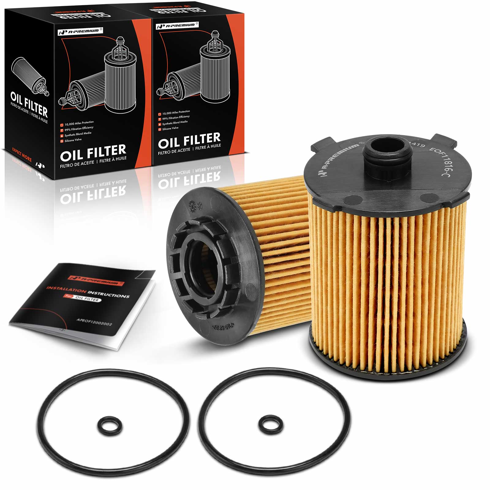 2 Pcs Engine Oil Filter for 2016-2023 Volvo XC90