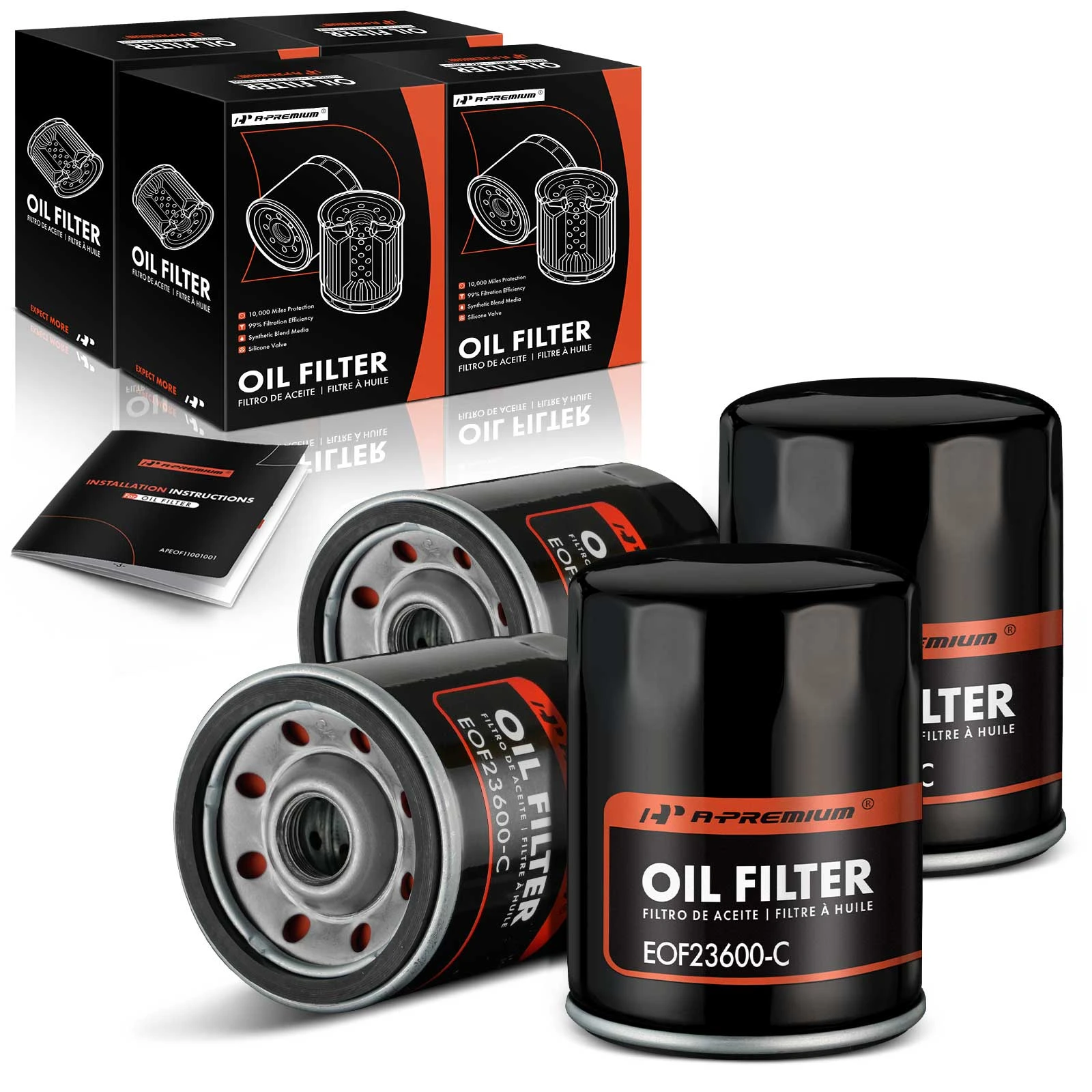 4 Pcs Engine Oil Filter