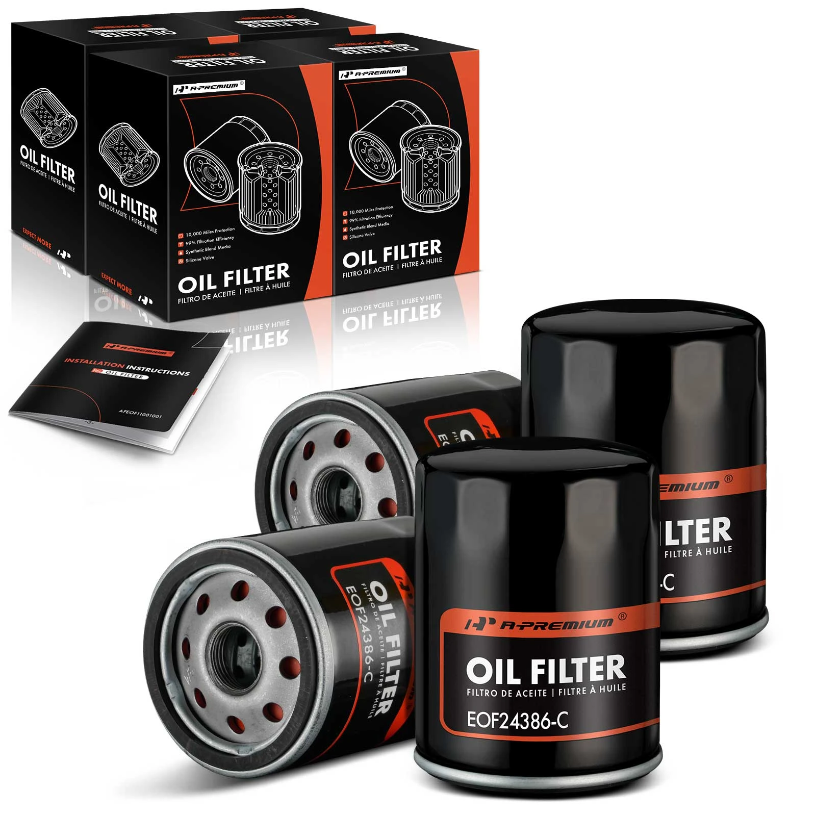 4 Pcs Engine Oil Filter for 2008-2015 Scion xB