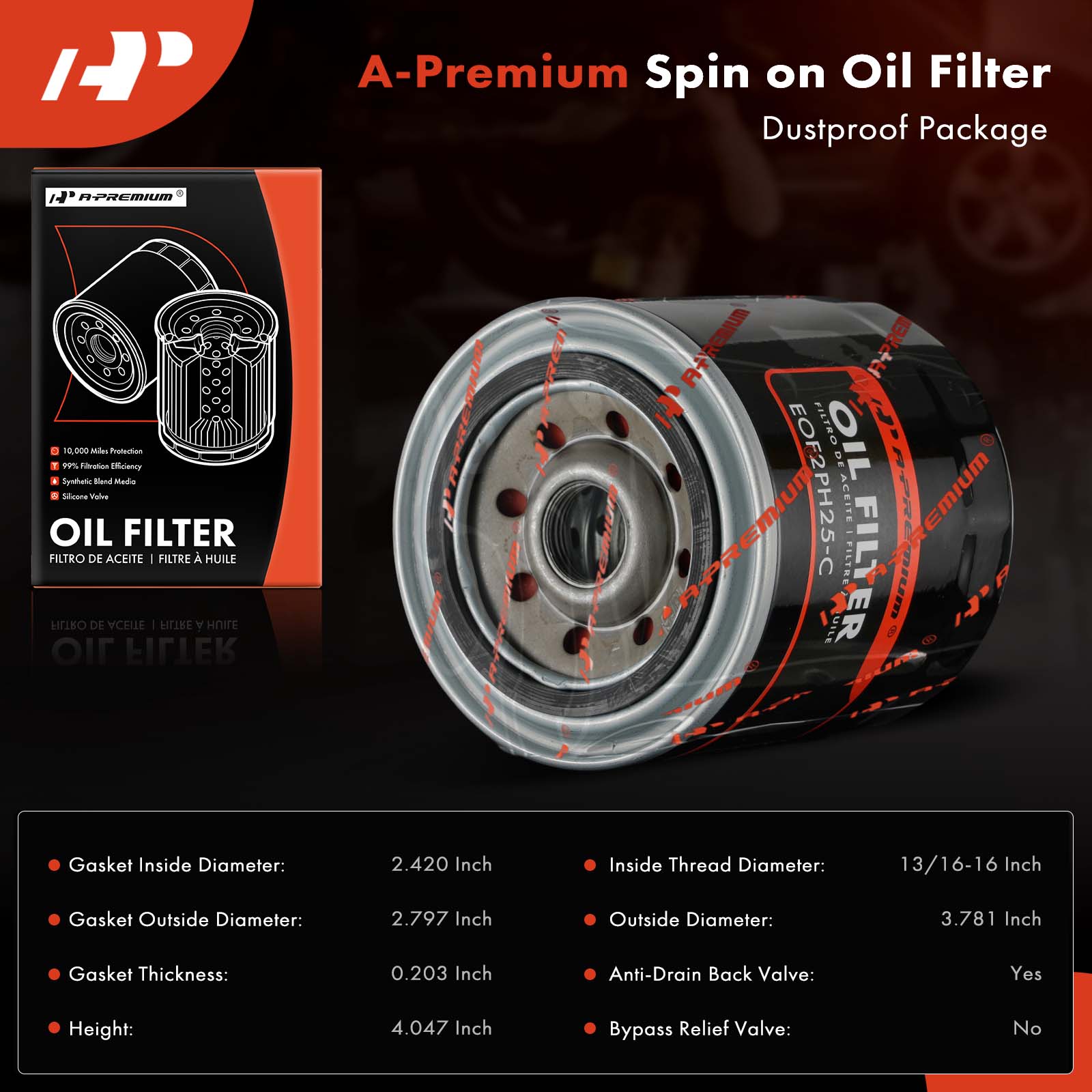 Engine Oil Filter for 1966-1967 Jeep Universal