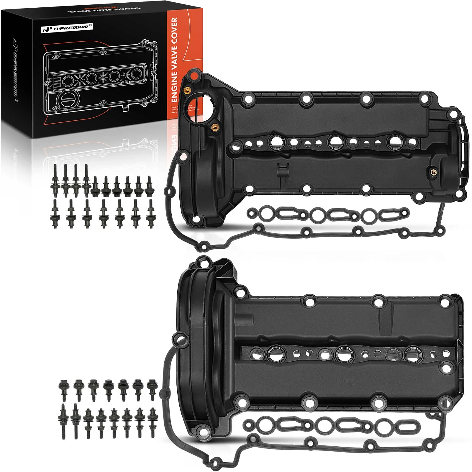 2 Pcs Left & Right Engine Valve Cover with Gasket