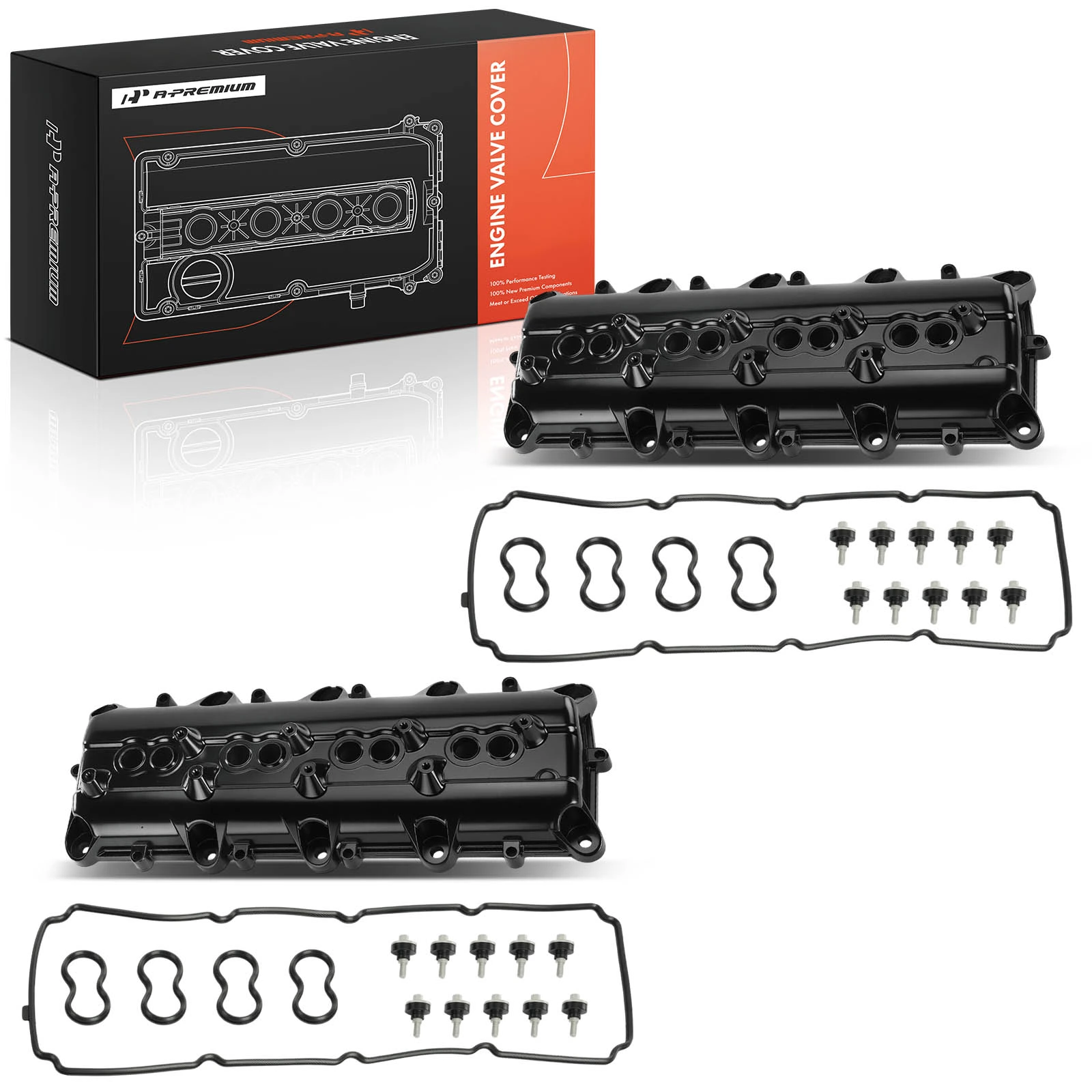 2 Pcs Driver & Pasenger Engine Valve Cover with Gasket for 2009-2021 Jeep Grand Cherokee