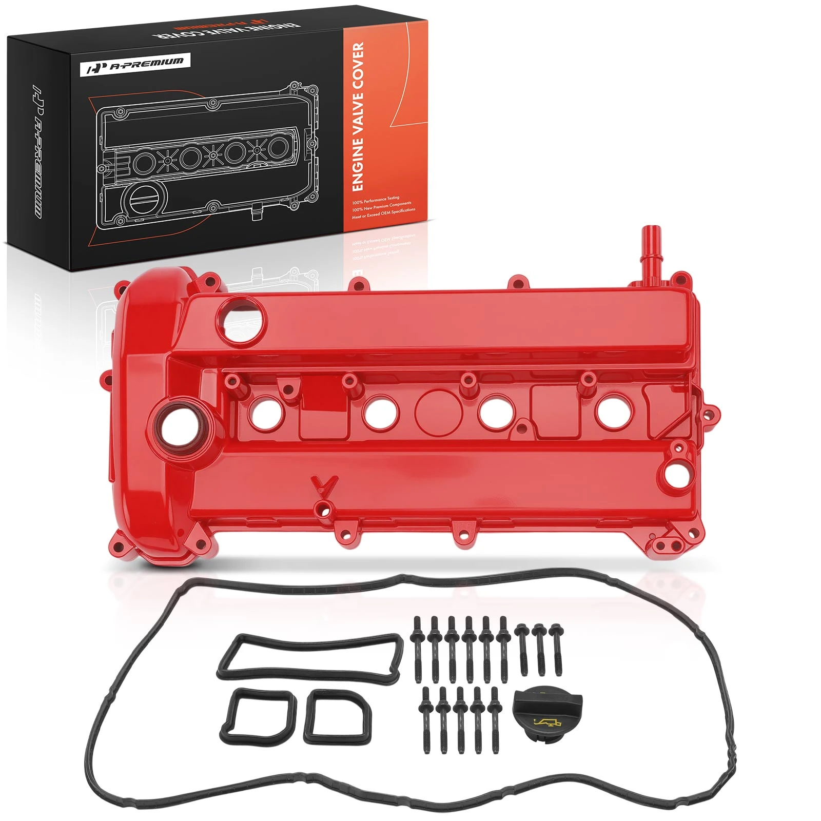 Aluminum Engine Valve Cover with Gasket & Cap