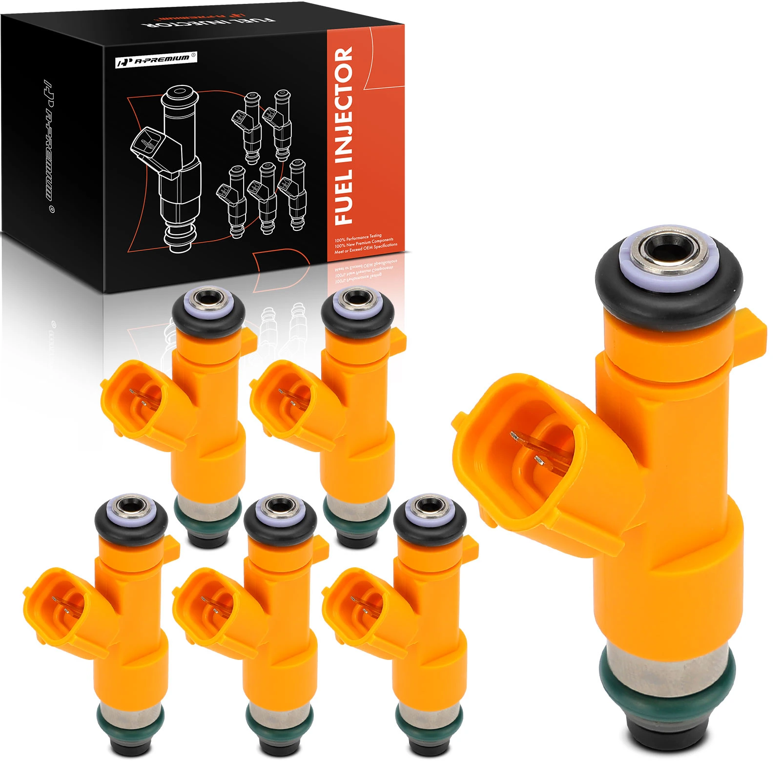 2011-2013 INFINITI M37 6pc Fuel Injector 2-Blade Terminal A-Premium APFI568