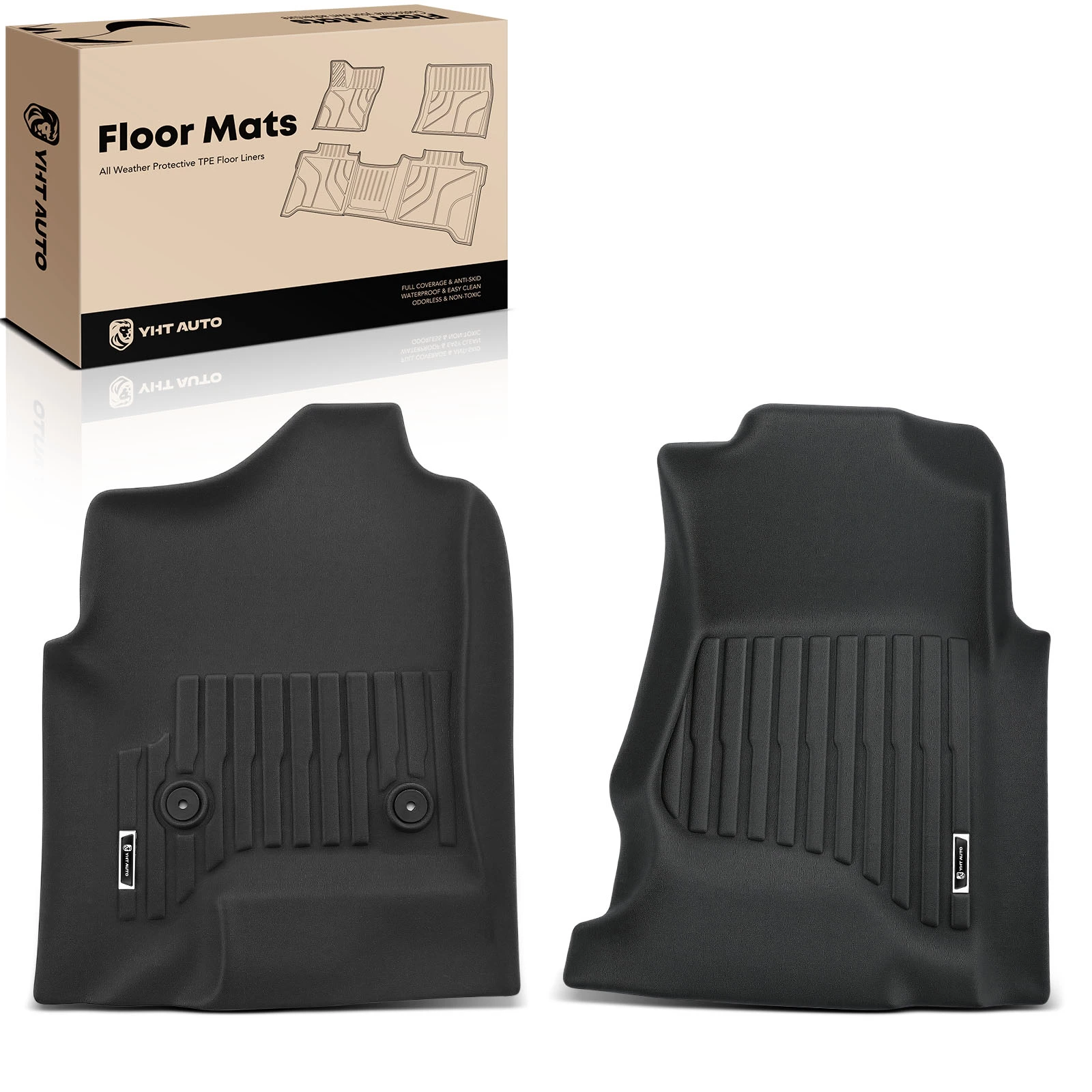 2 Pcs Front Floor Mats for 2014-2020 Chevrolet Tahoe