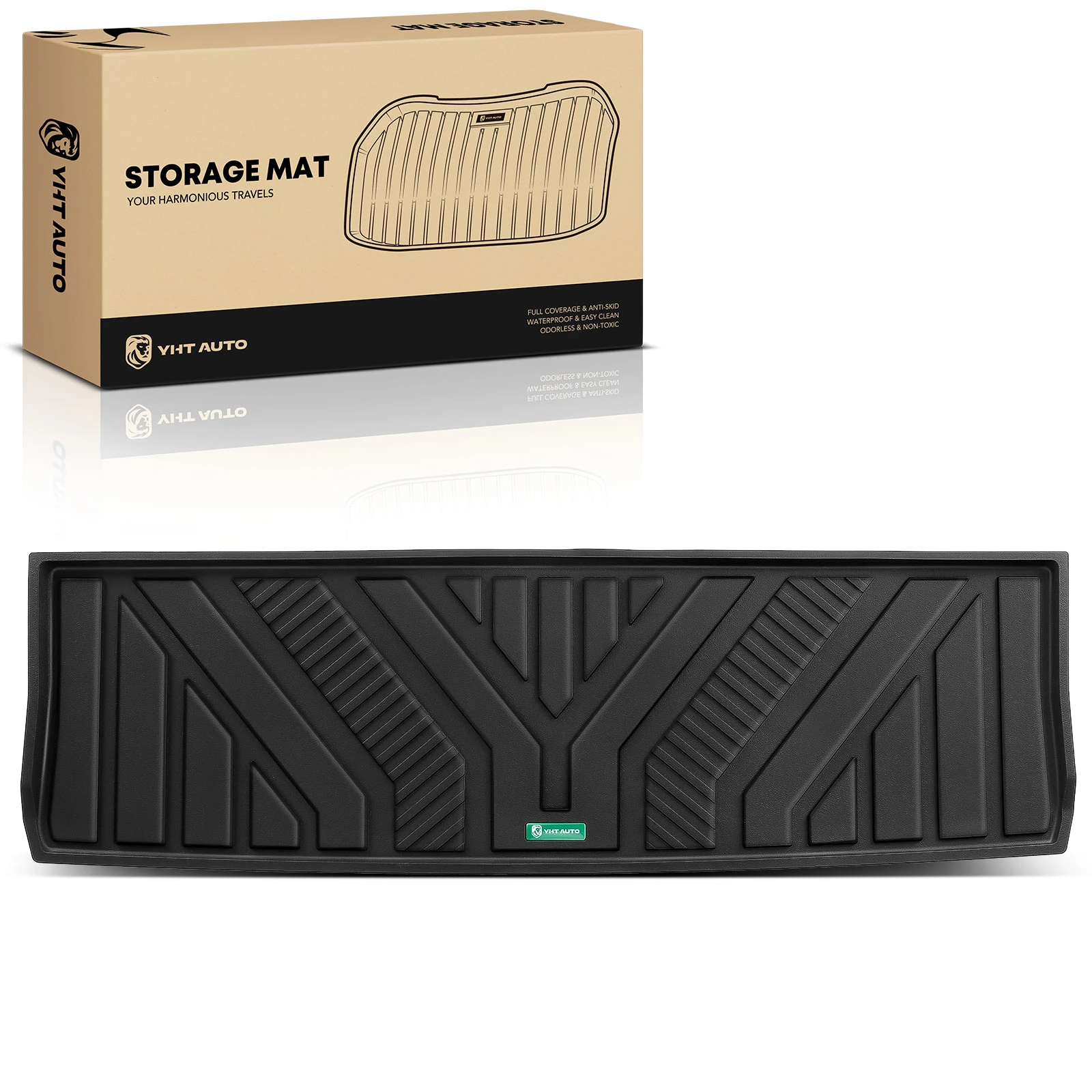 Rear Trunk Black Floor Mat for 2015-2020 Chevrolet Tahoe