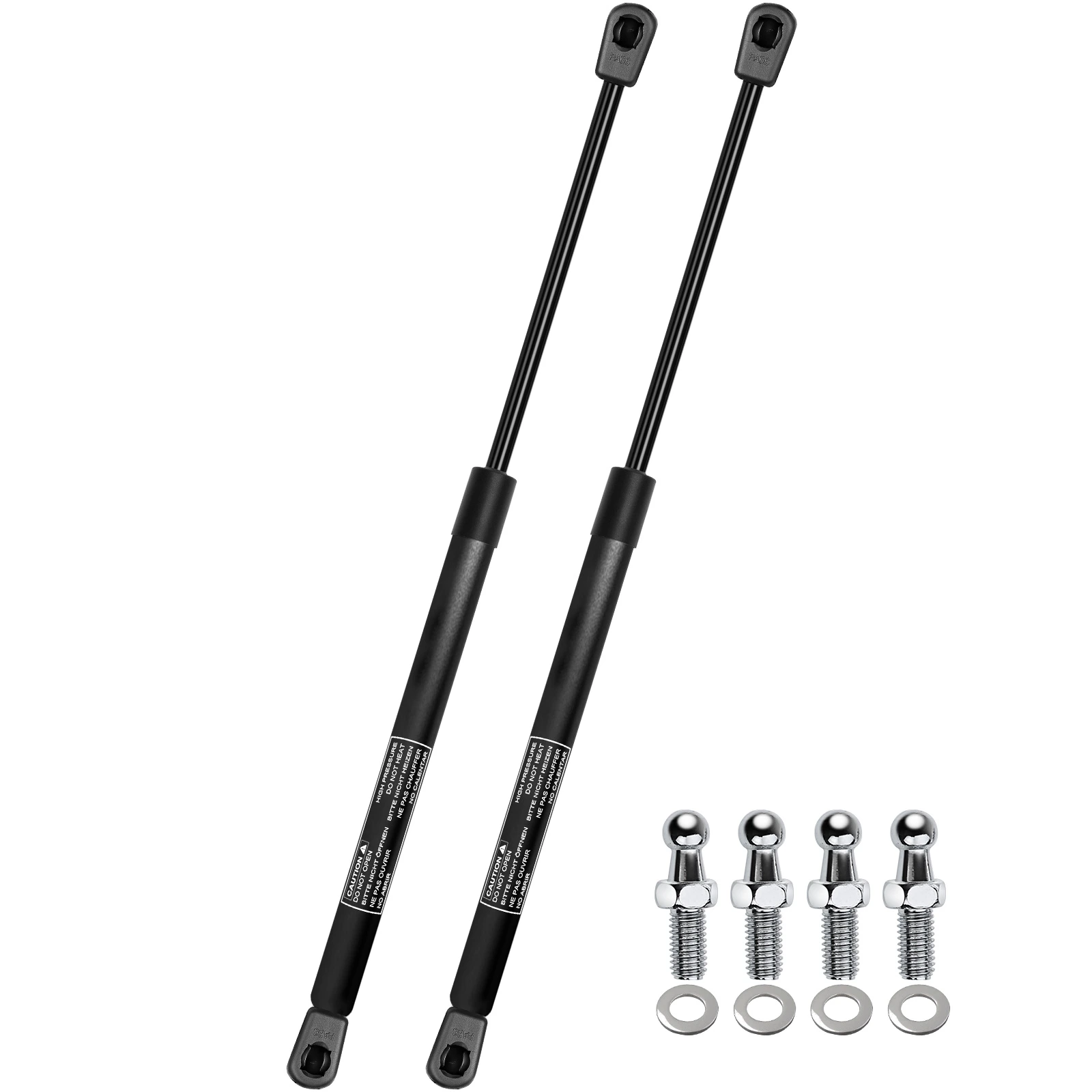2 Pcs Universal Lift Supports Gas Struts with Spike Extended Length 17.13in. 55lbs