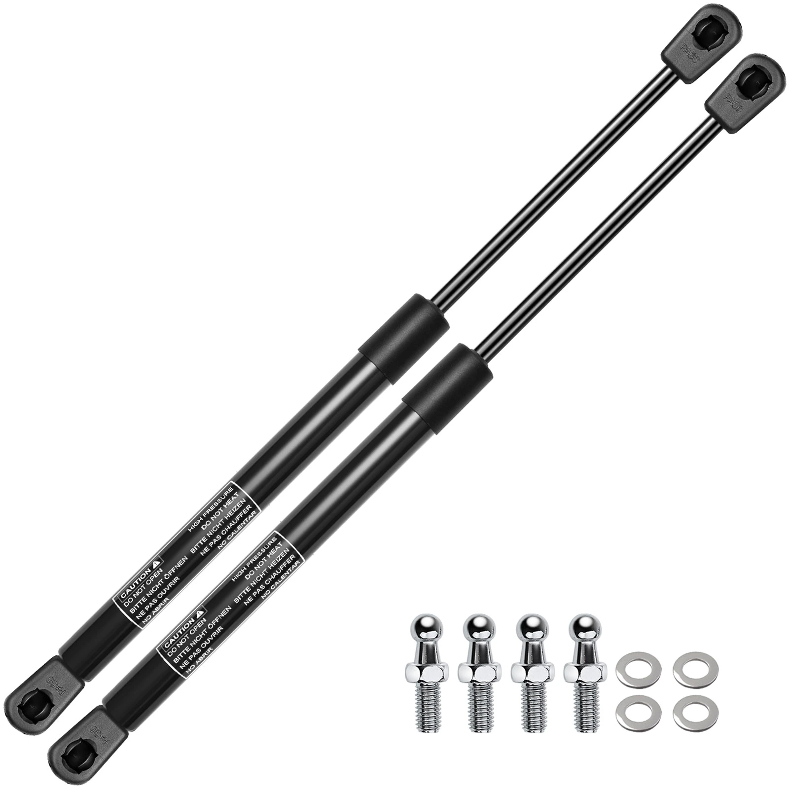 2 Pcs Universal Lift Supports Gas Struts Extended Length 19.69in. 12.20in. 60lbs