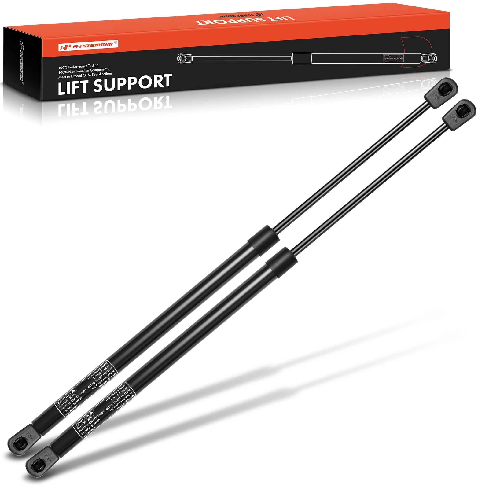 2 Pcs Universal Lift Supports Gas Struts with Spike Extended Length 19.69in. 20lbs