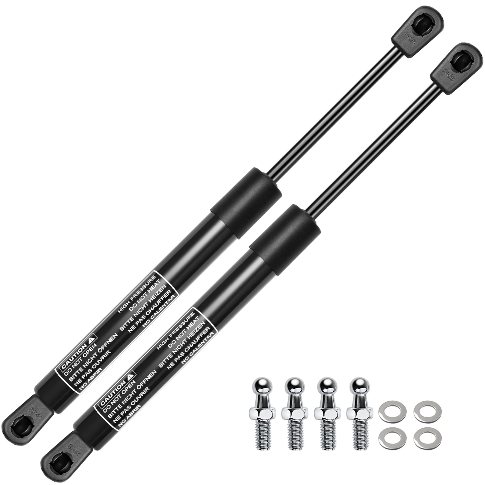 2 Pcs Universal Lift Supports Gas Struts Extended Length 9.84in. 40lbs