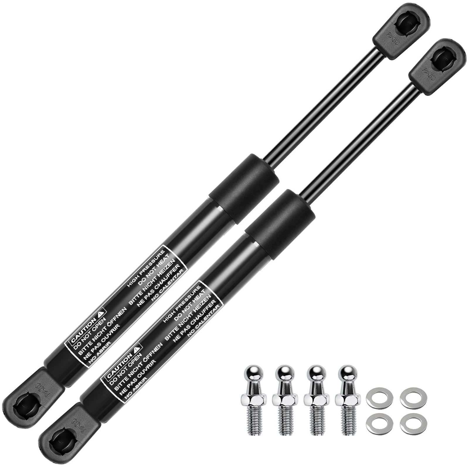 2 Pcs Universal Lift Supports Gas Struts Extended Length 9.84in. 22lbs