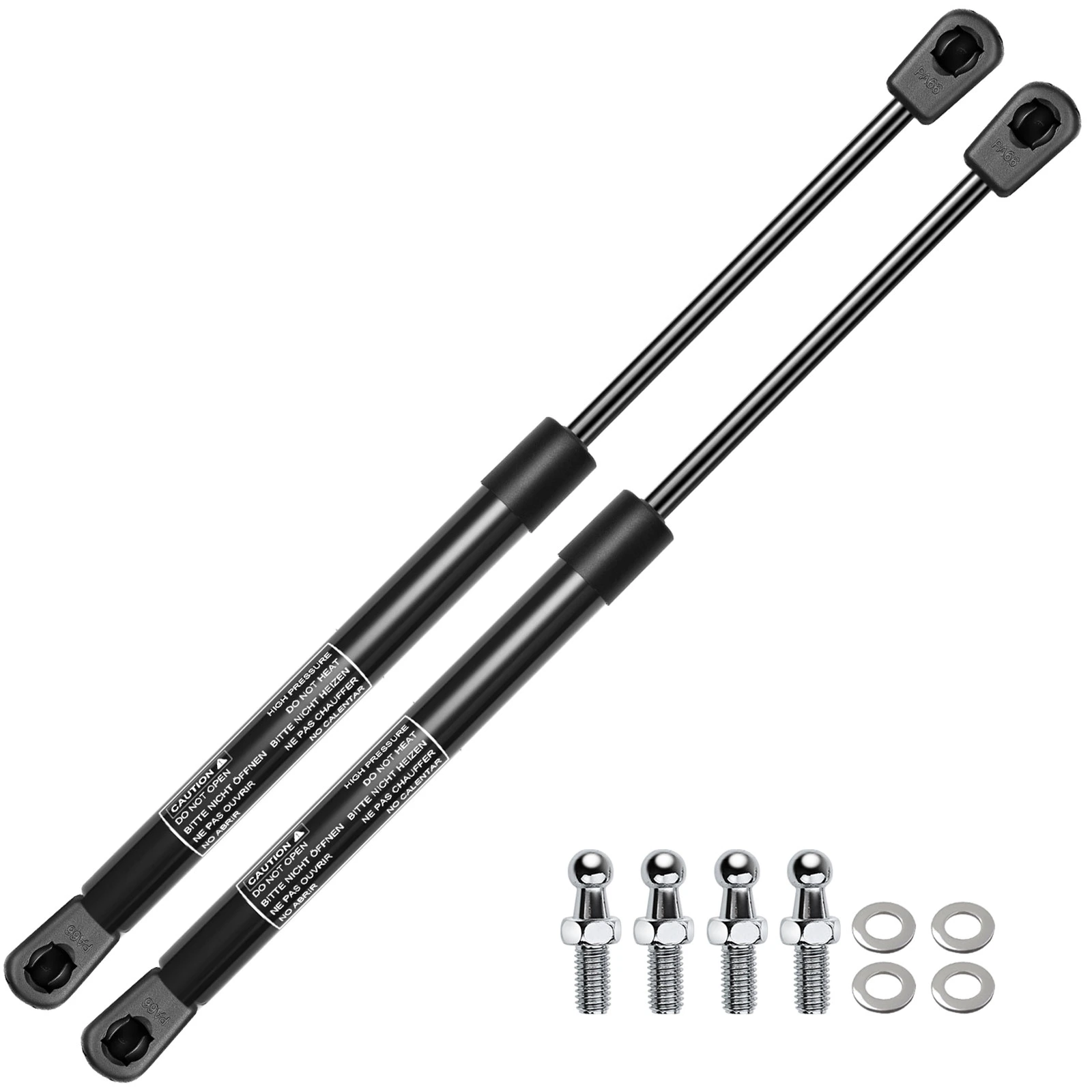 2 Pcs Universal Lift Supports Gas Struts Extended Length 15.70in. 45lbs