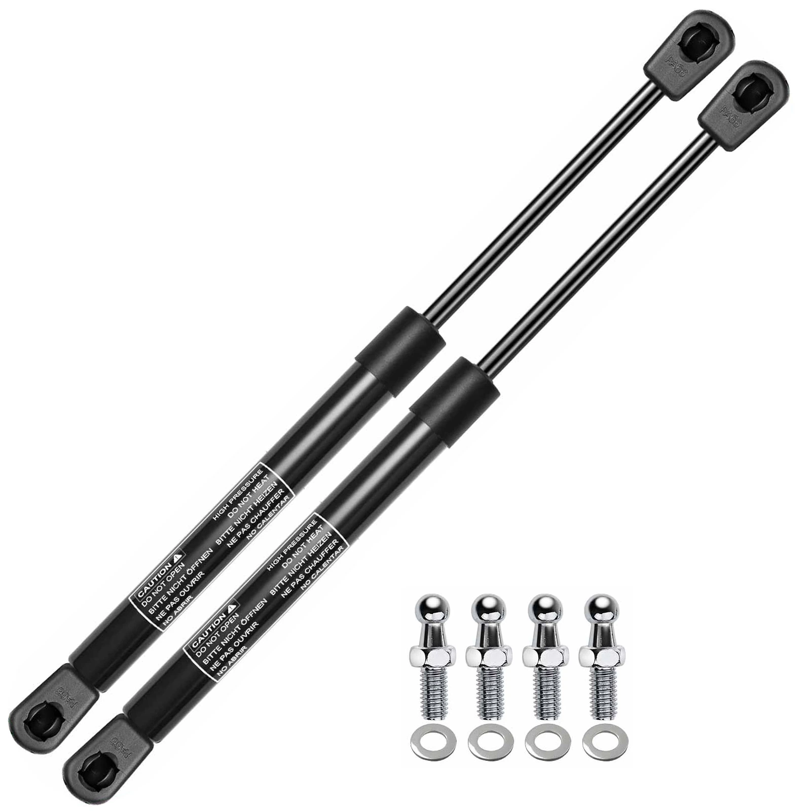 2 Pcs Universal Lift Supports Gas Struts with Spike Extended Length 15.66in. 40lbs