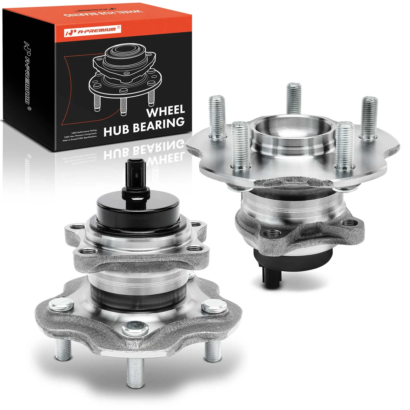 2 Pcs Rear Wheel Bearing & Hub Assembly with ABS Sensor for 2011-2016 Scion tC