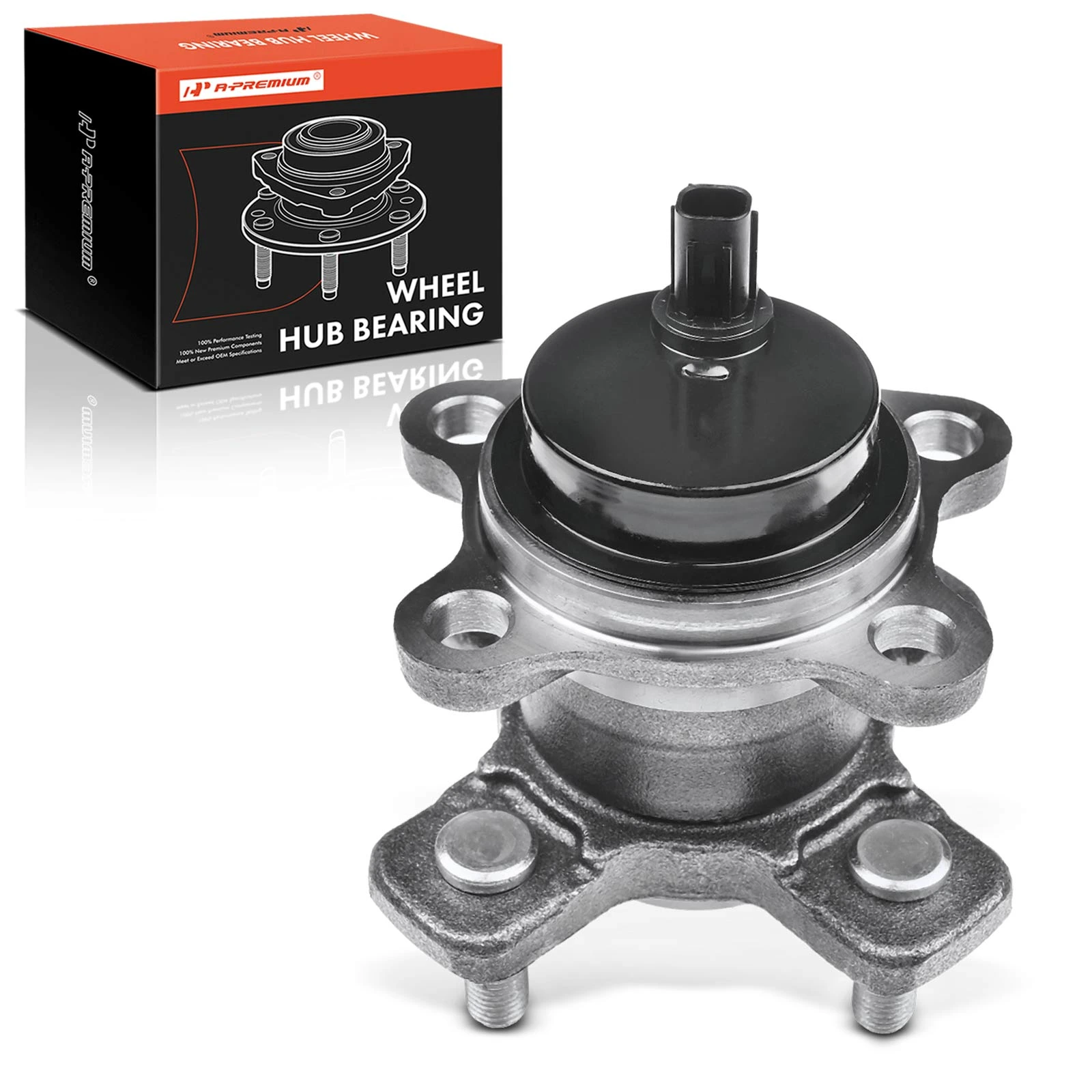 Rear Driver or Passenger Wheel Bearing & Hub Assembly with ABS Sensor for 2012-2015 Scion iQ