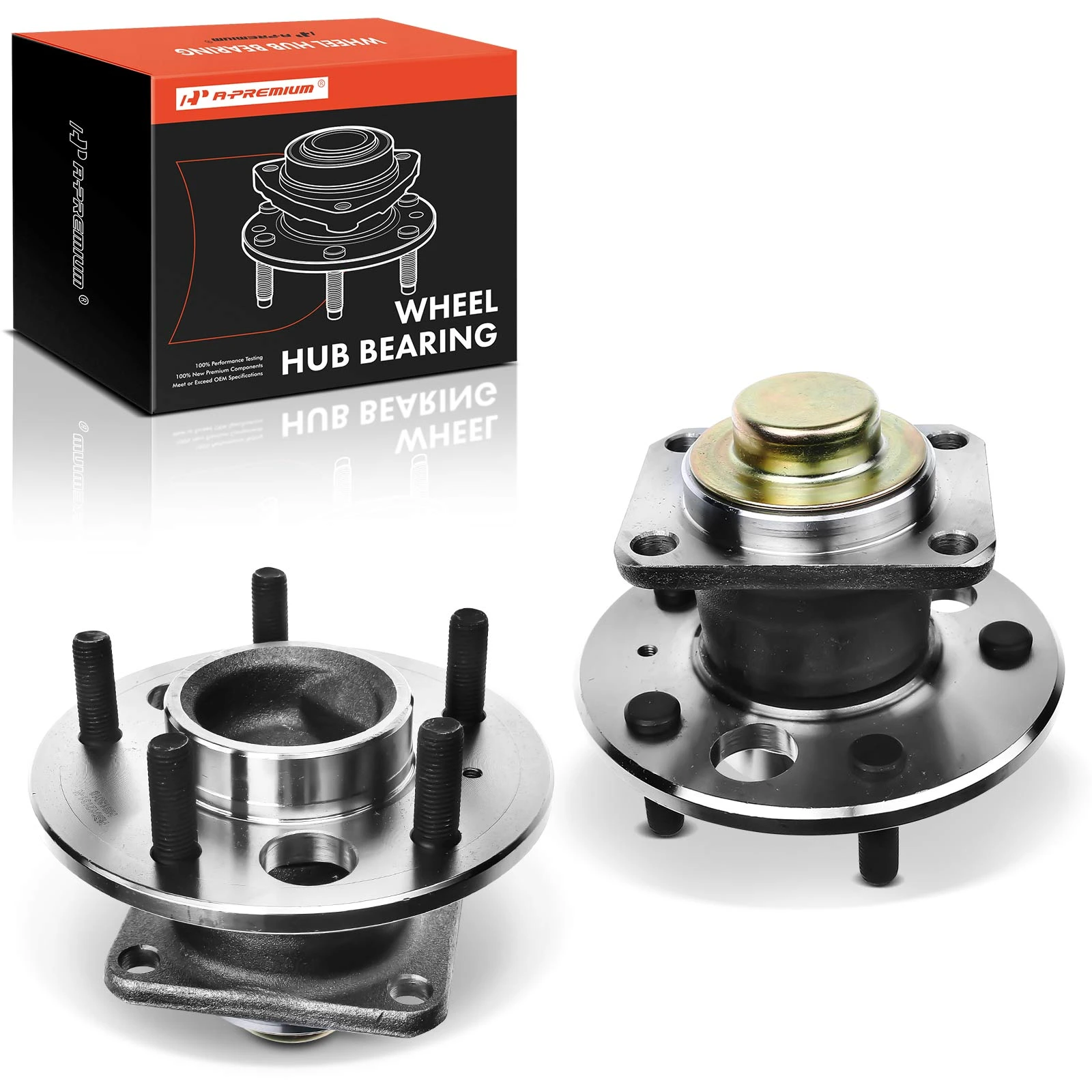 2 Pcs Rear Wheel Bearing & Hub Assembly