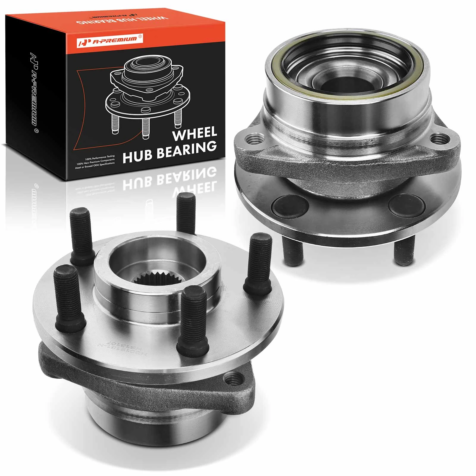 2 Pcs Front Wheel Bearing & Hub Assembly