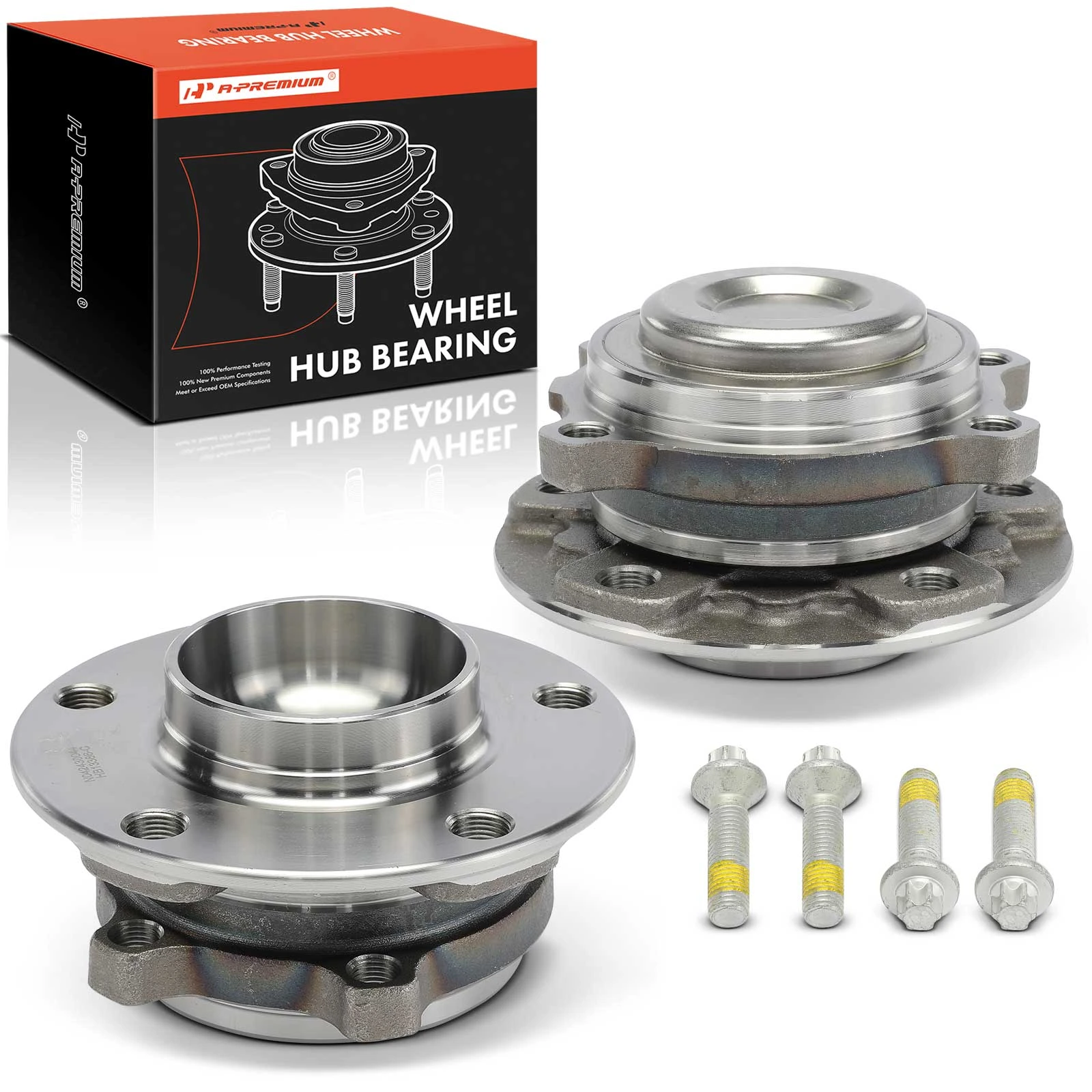 2 Pcs Front Wheel Hub Bearing Assembly