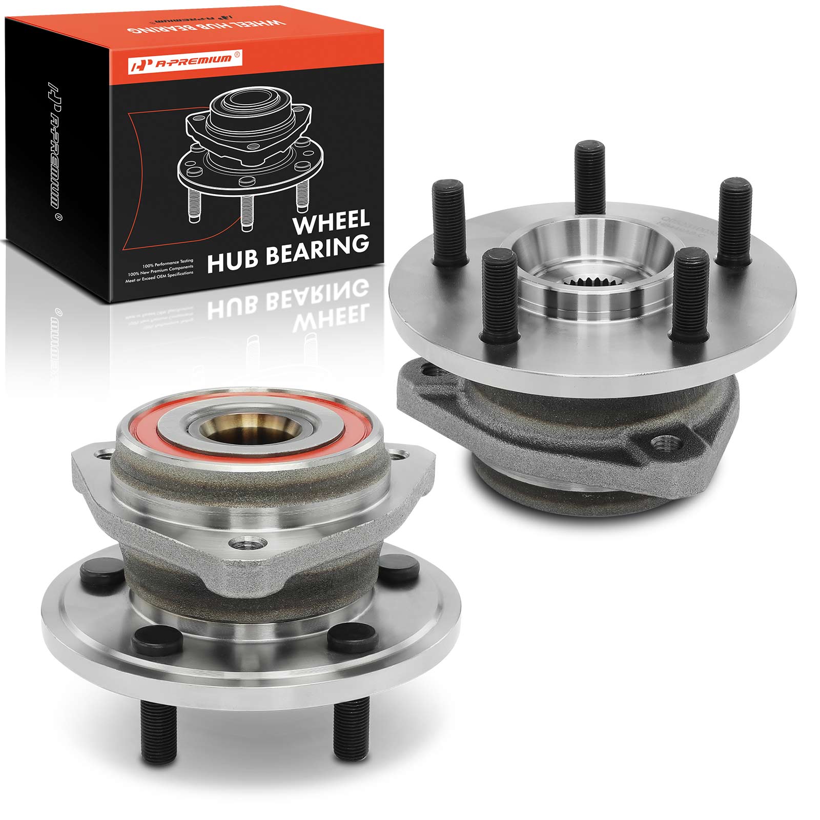 2 Pcs Front Wheel Bearing & Hub Assembly