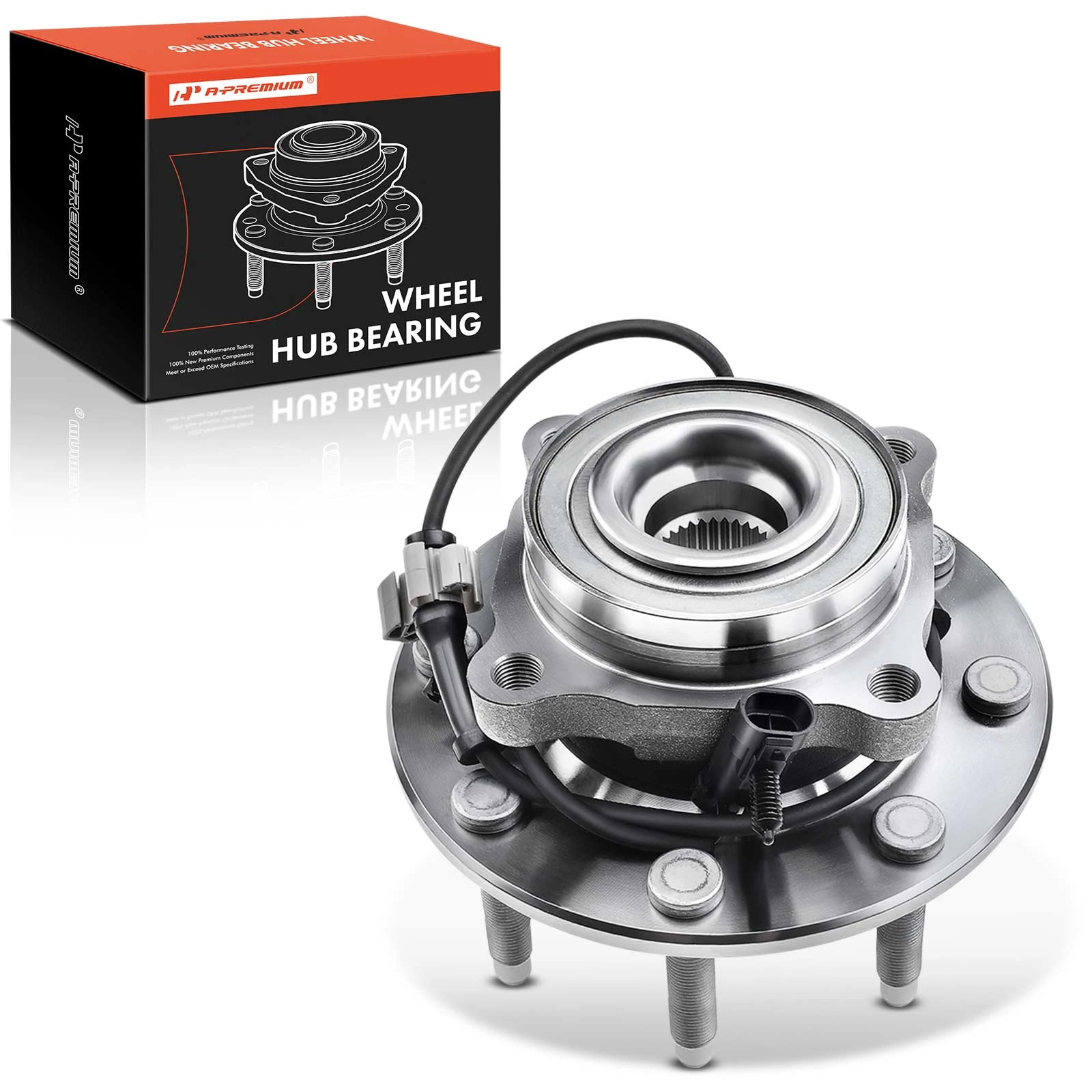 Front Wheel Bearing & Hub Assembly with ABS Sensor