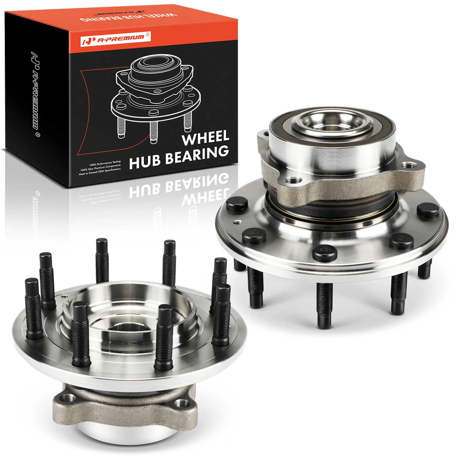 2 Pcs Front Wheel Bearing Hub Assembly