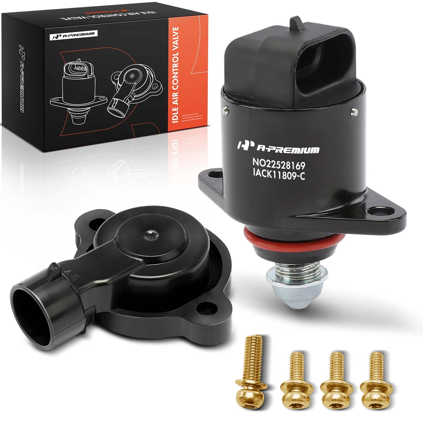 2 Pcs Idle Air Control Valve & Throttle Position Sensor Set