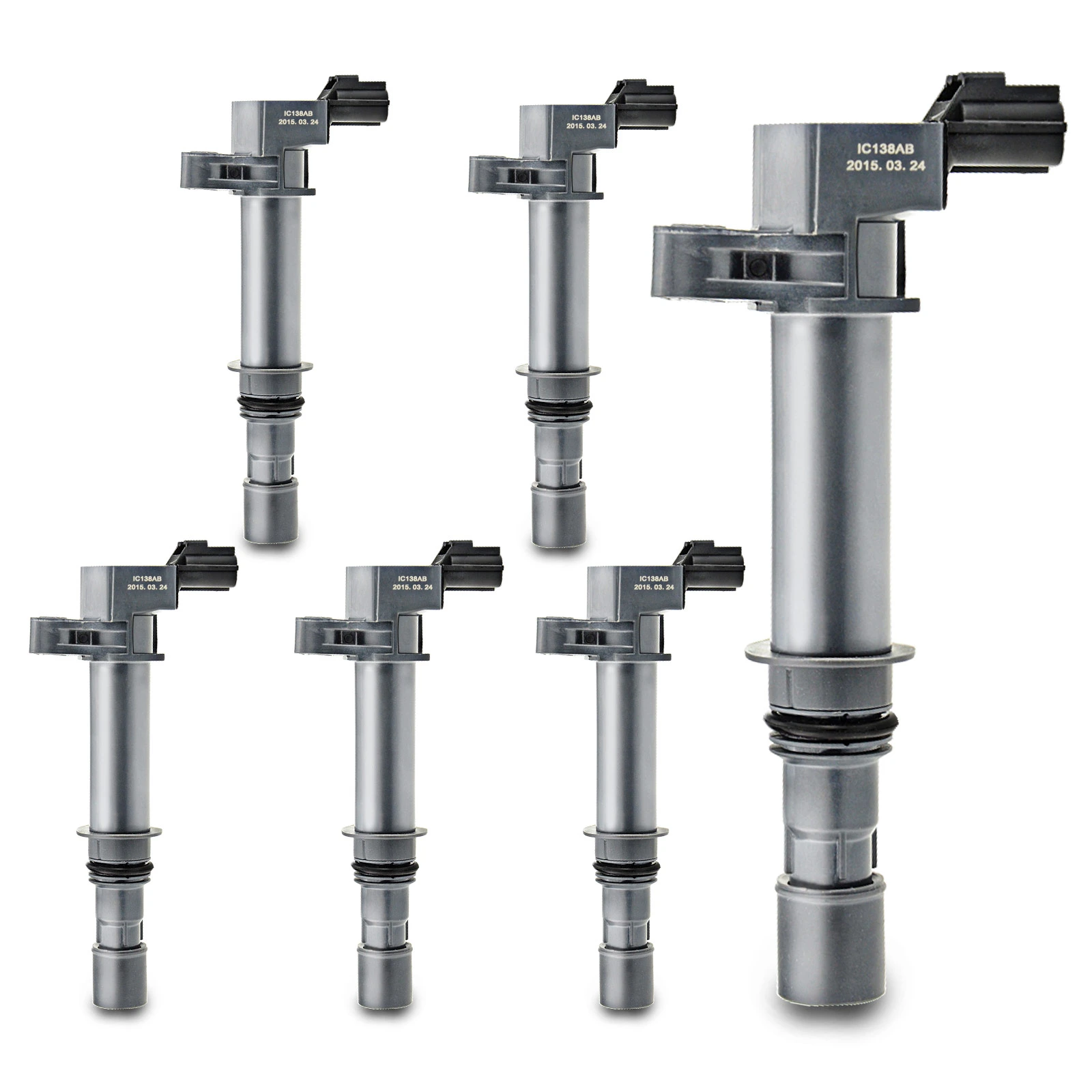 2007-2008 Dodge Nitro A Set of 6pc Ignition Coil 2-Blade Terminal Rectangular A-Premium IC0056