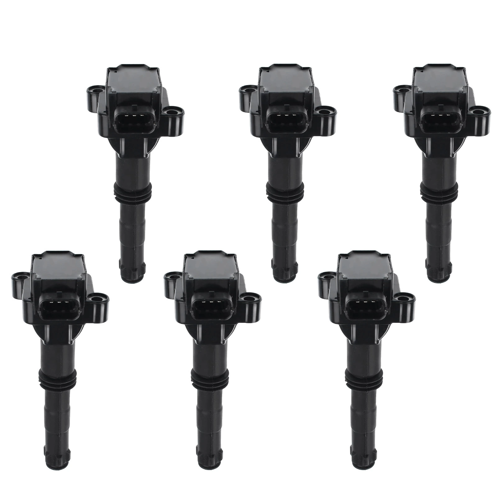 1997-2008 Porsche Boxster A Set of 6-Pc Ignition Coil 3-Blade Terminal Rectangular A-Premium APIC0185