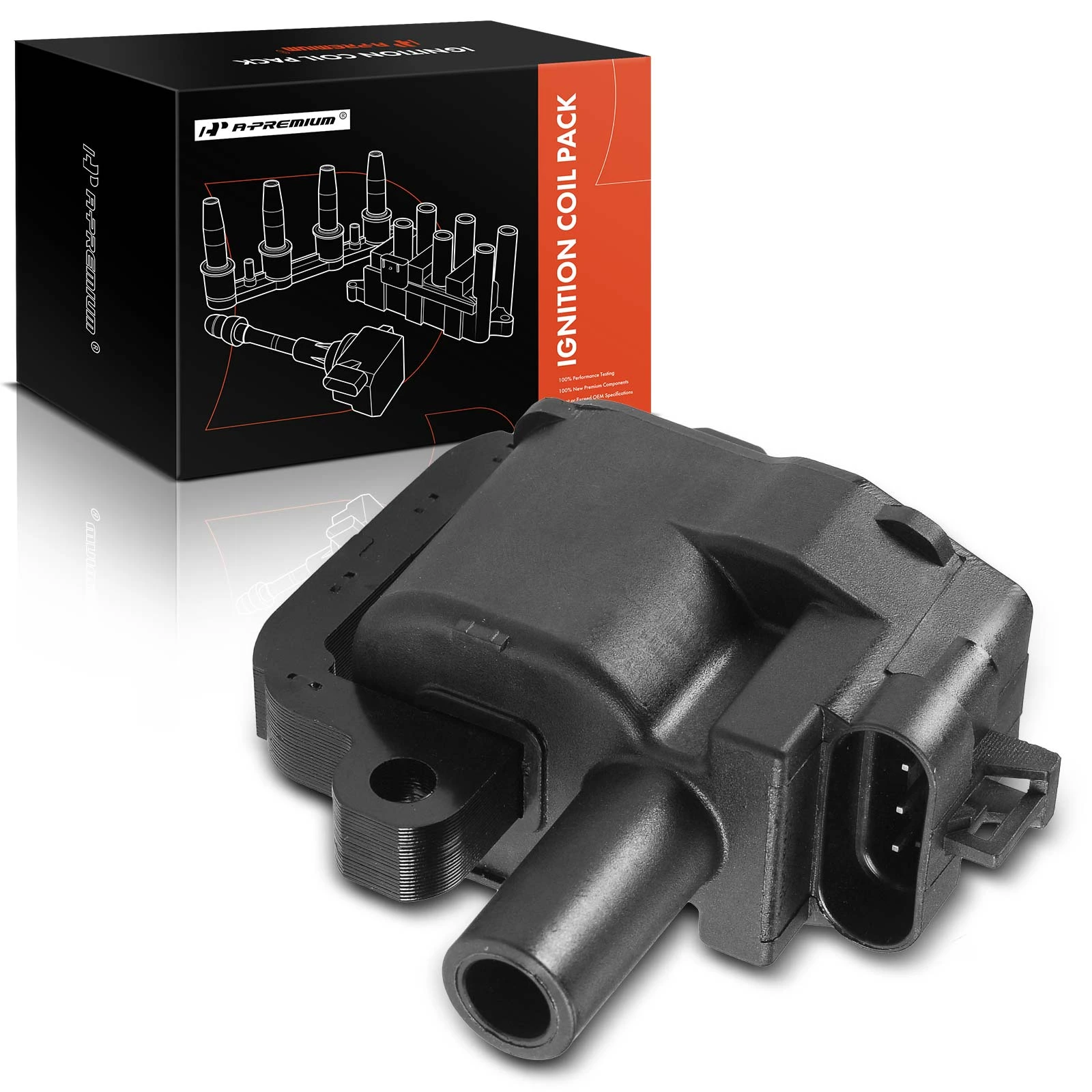 2001-2002 GMC C3500HD One Set-Pc Ignition Coil 4-Pin Terminal Oval A-Premium APIC0187