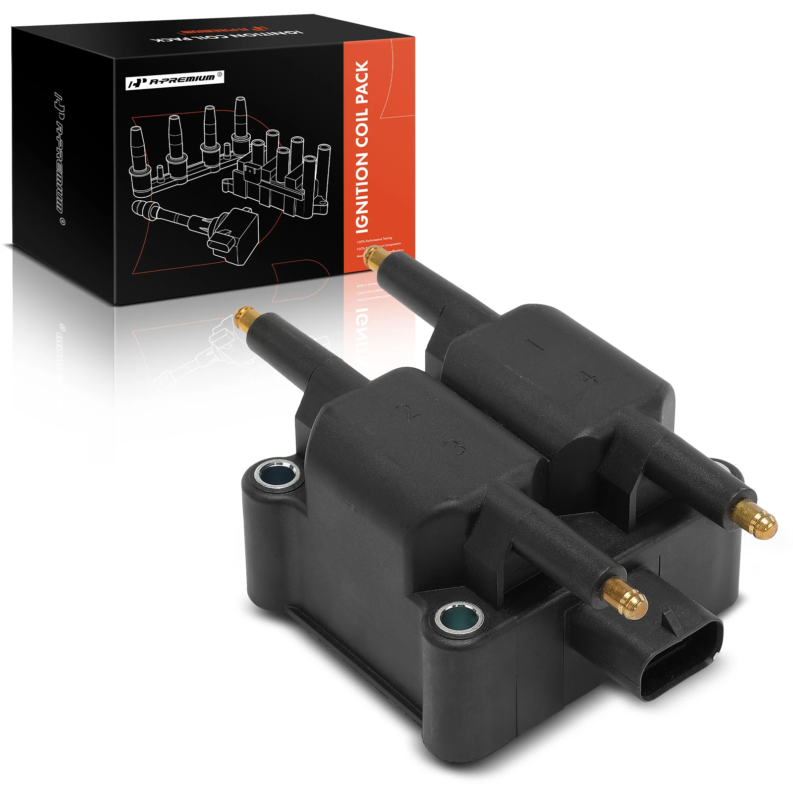 1997-2007 Dodge Caravan One Set-Pc Ignition Coil 3-Pin Terminal Oval A-Premium APIC0235