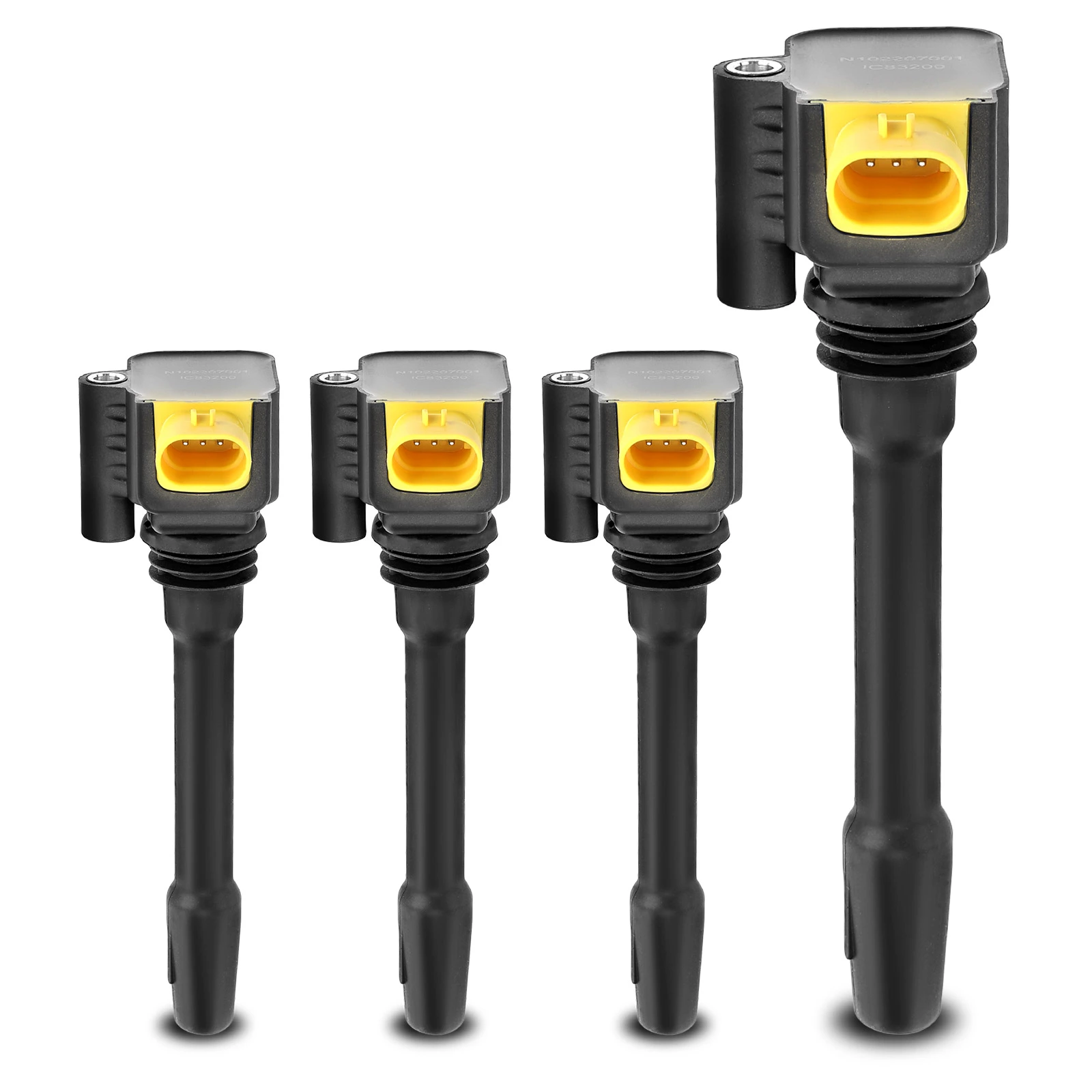 A Set of 4-Pc Ignition Coil 3-Blade Terminal Oval A-Premium APIC0742