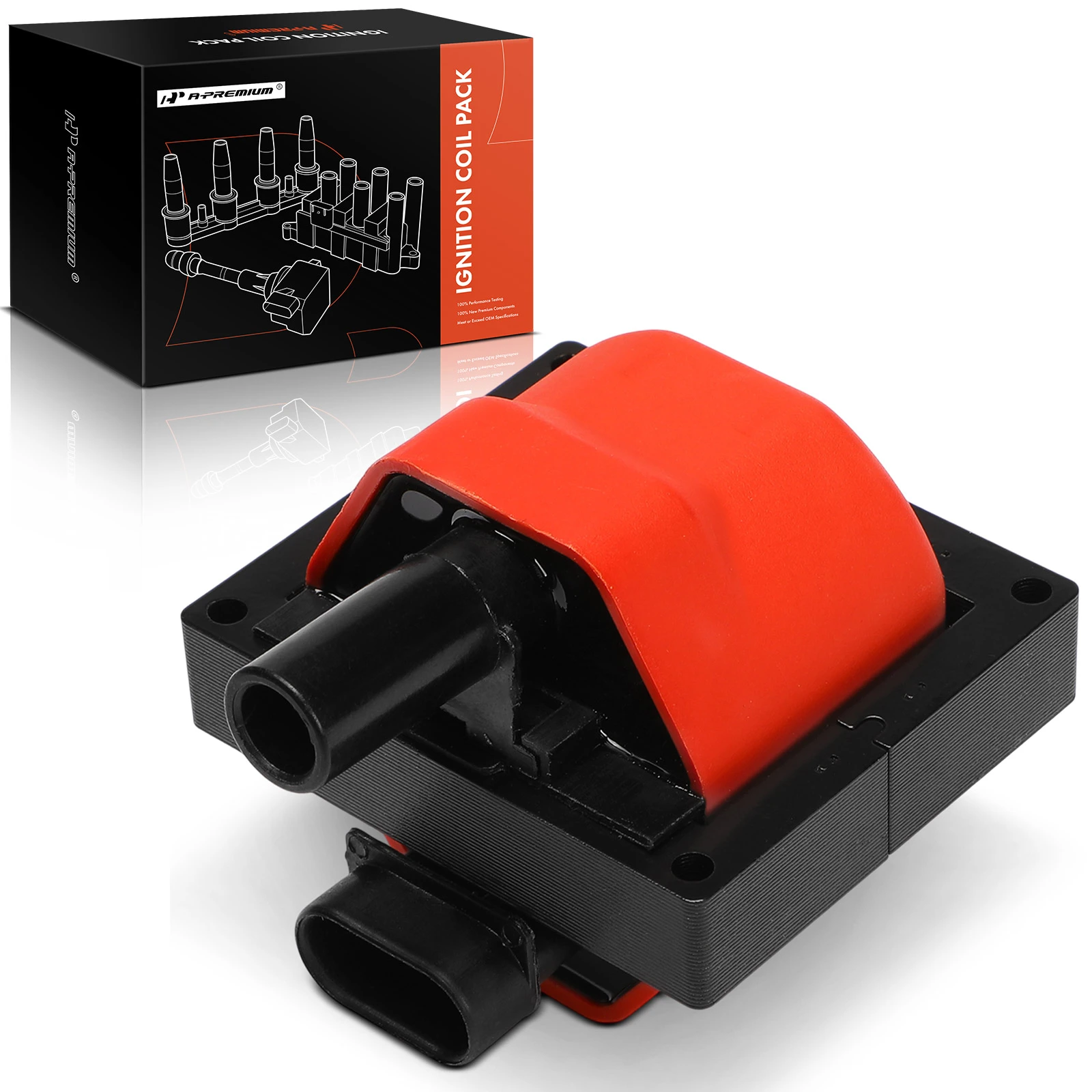 1996 Cadillac Commercial Chassis One Set-Pc Ignition Coil 3-Pin Terminal Rectangular, Oval A-Premium APIC1460