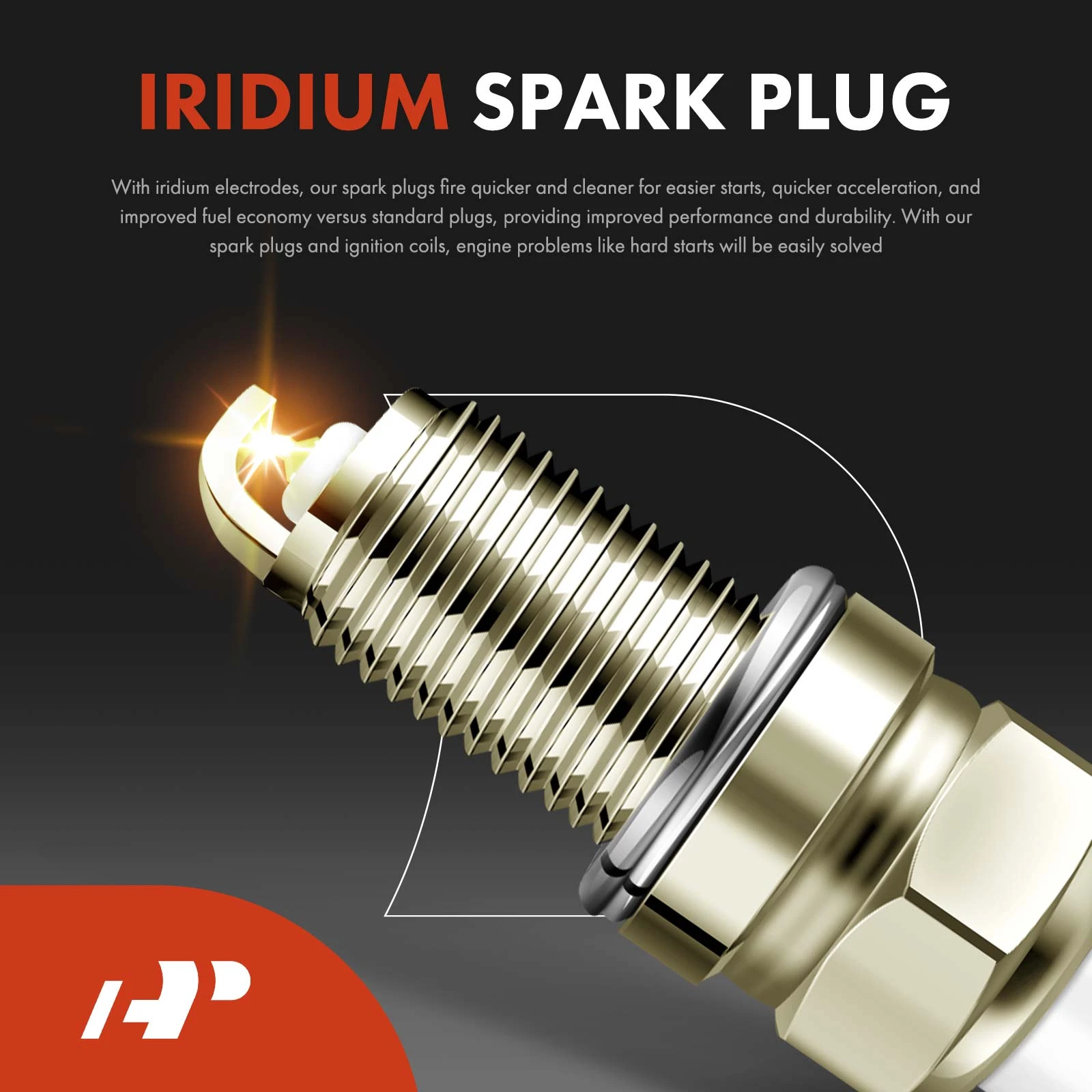 Ignition Coil and Spark Plug Kit Set of 9 Iridium & Platinum Series, 4-Blade Terminal A-Premium APICK01PPW