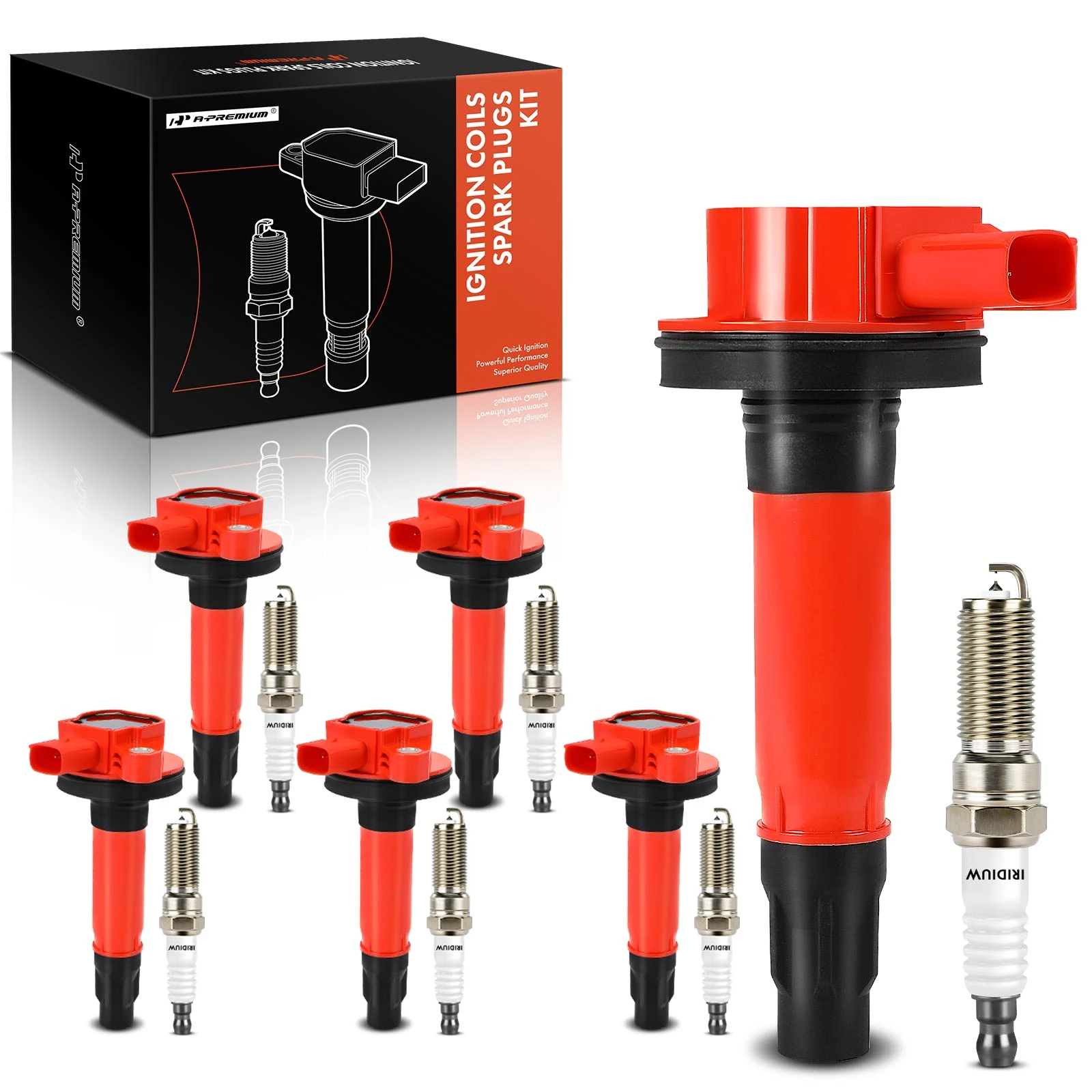 6 Pcs Ignition Coils & 6 Pcs Iridium & Platinum Spark Plug Kits