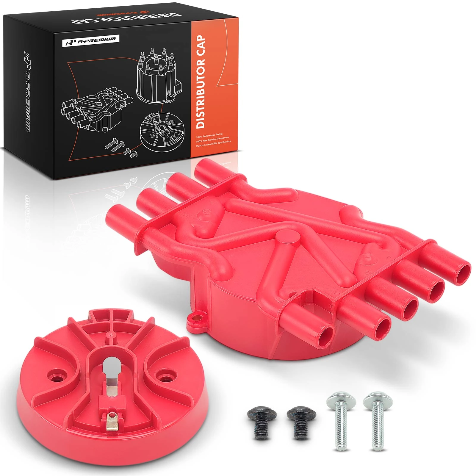Red Distributor Cap and Rotor Kit for 1996-2000 Chevrolet K2500