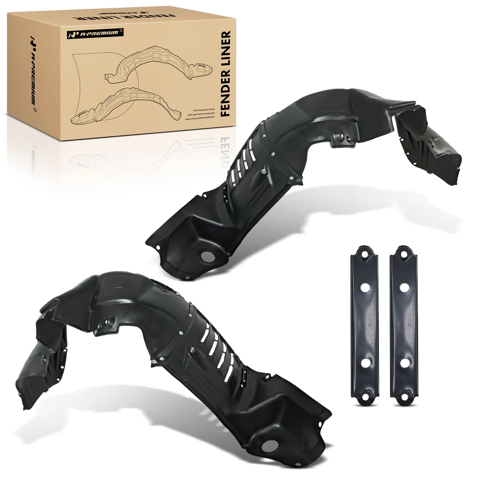 2 Pcs Front HDPE Inner Fender Liner Splash Shield