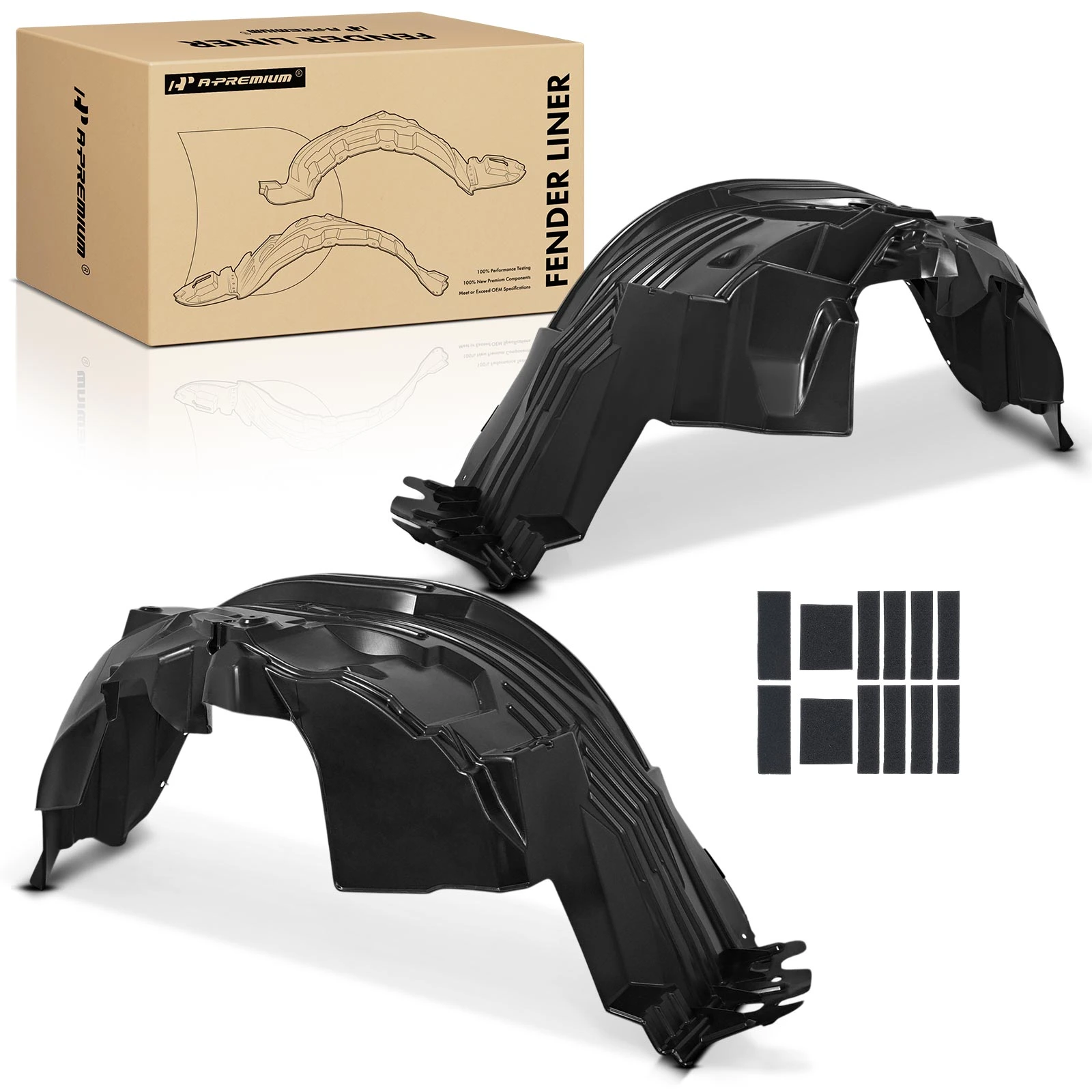 2 Pcs Front Inner Fender Liners Injection Molding LLDPE