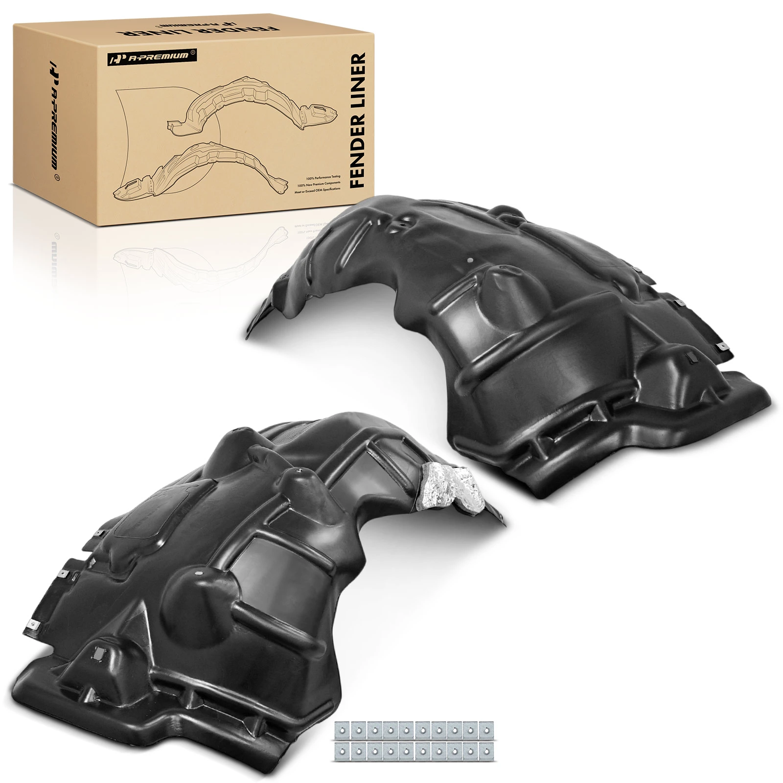 A-Premium APIF161 Fender Liner Front Driver & Passenger