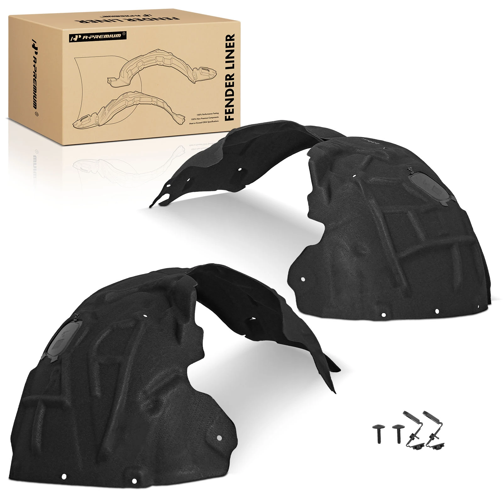 2 Pcs Front Dustproof PET Inner Fender Liners