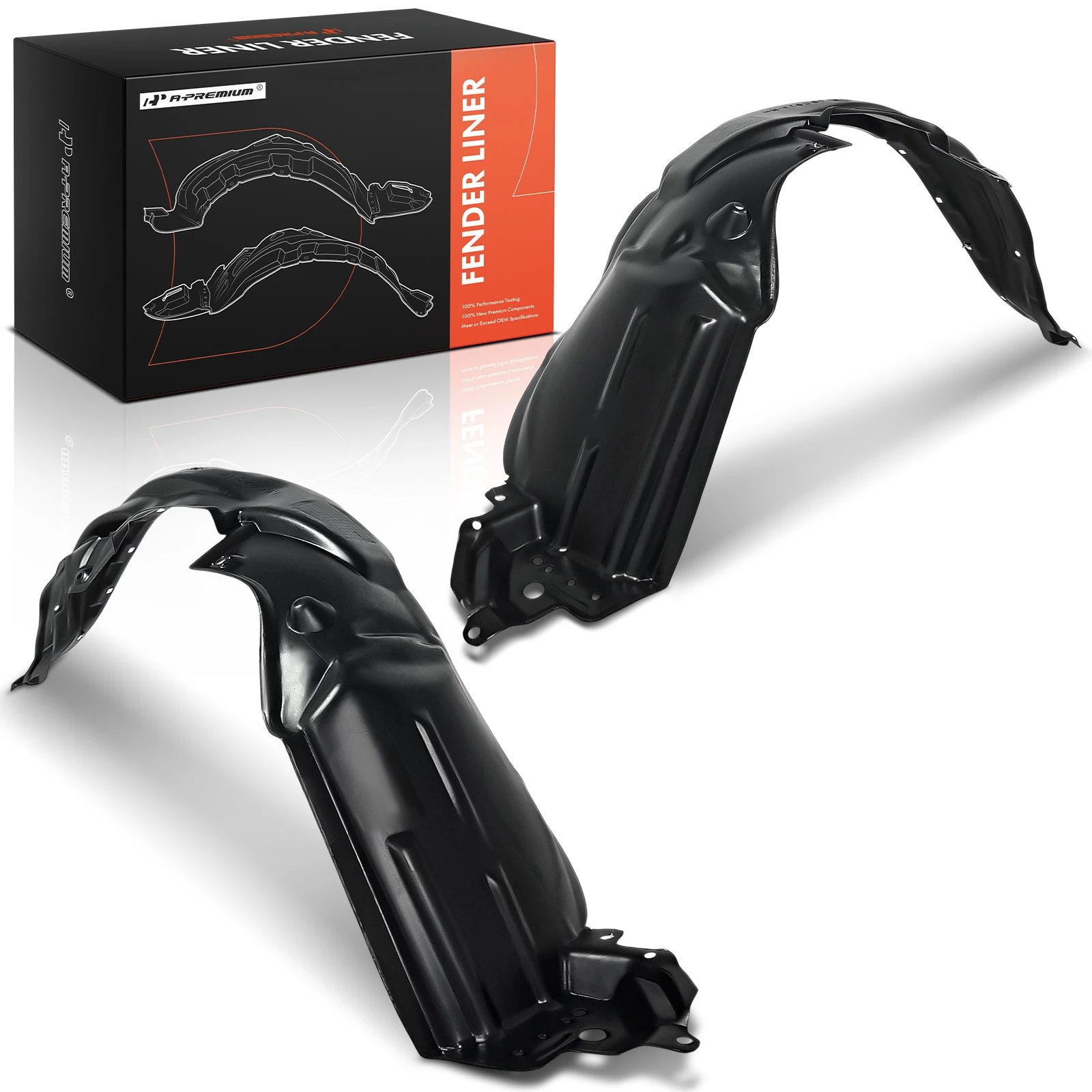 A-Premium APIF262 Fender Liner Front Driver & Passenger