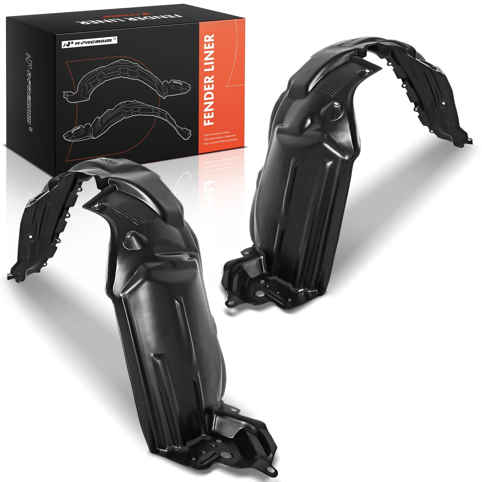 A-Premium APIF264 Fender Liner Front Driver & Passenger