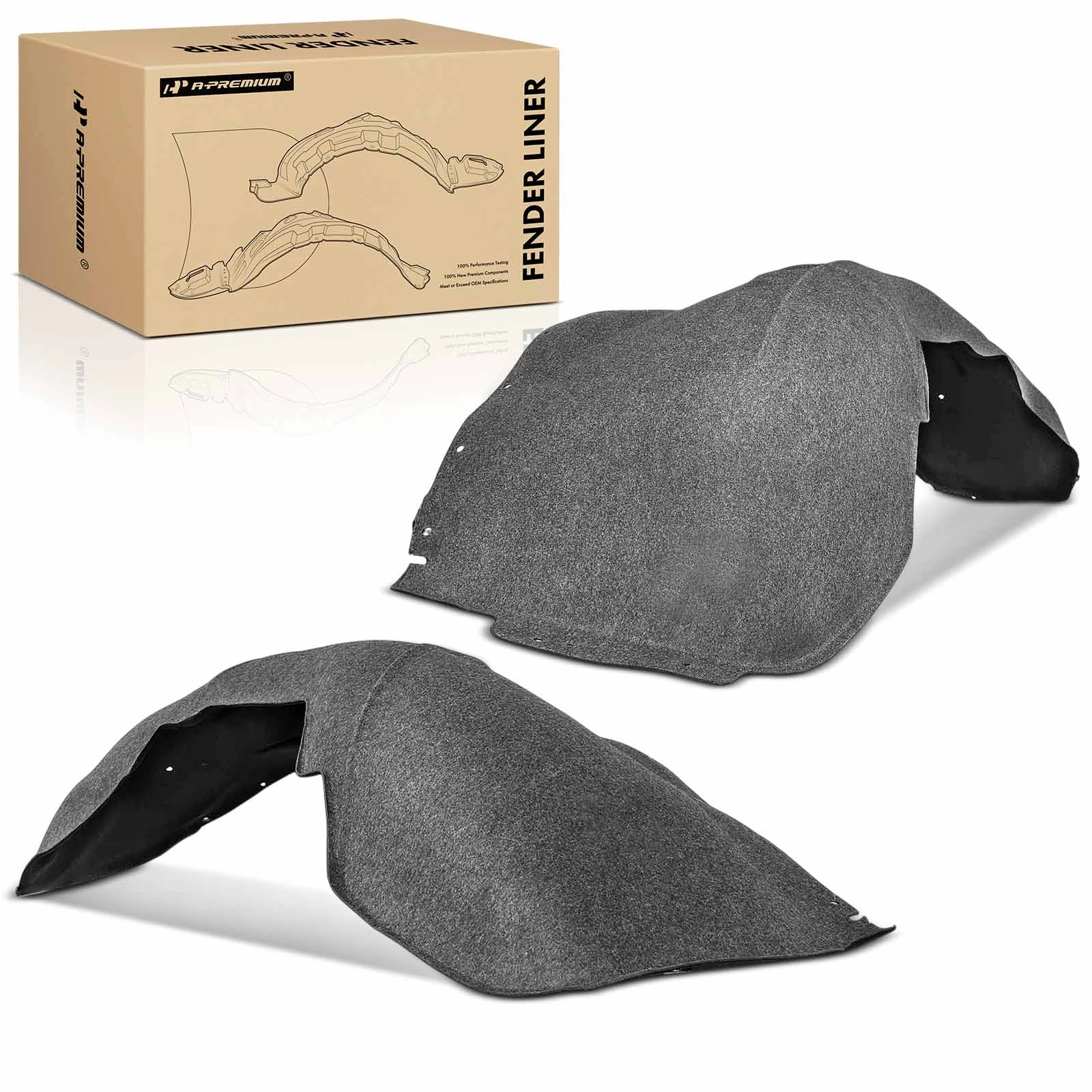 2 Pcs Front PET+PP Inner Fender Liners for 2015-2020 Chevrolet Tahoe