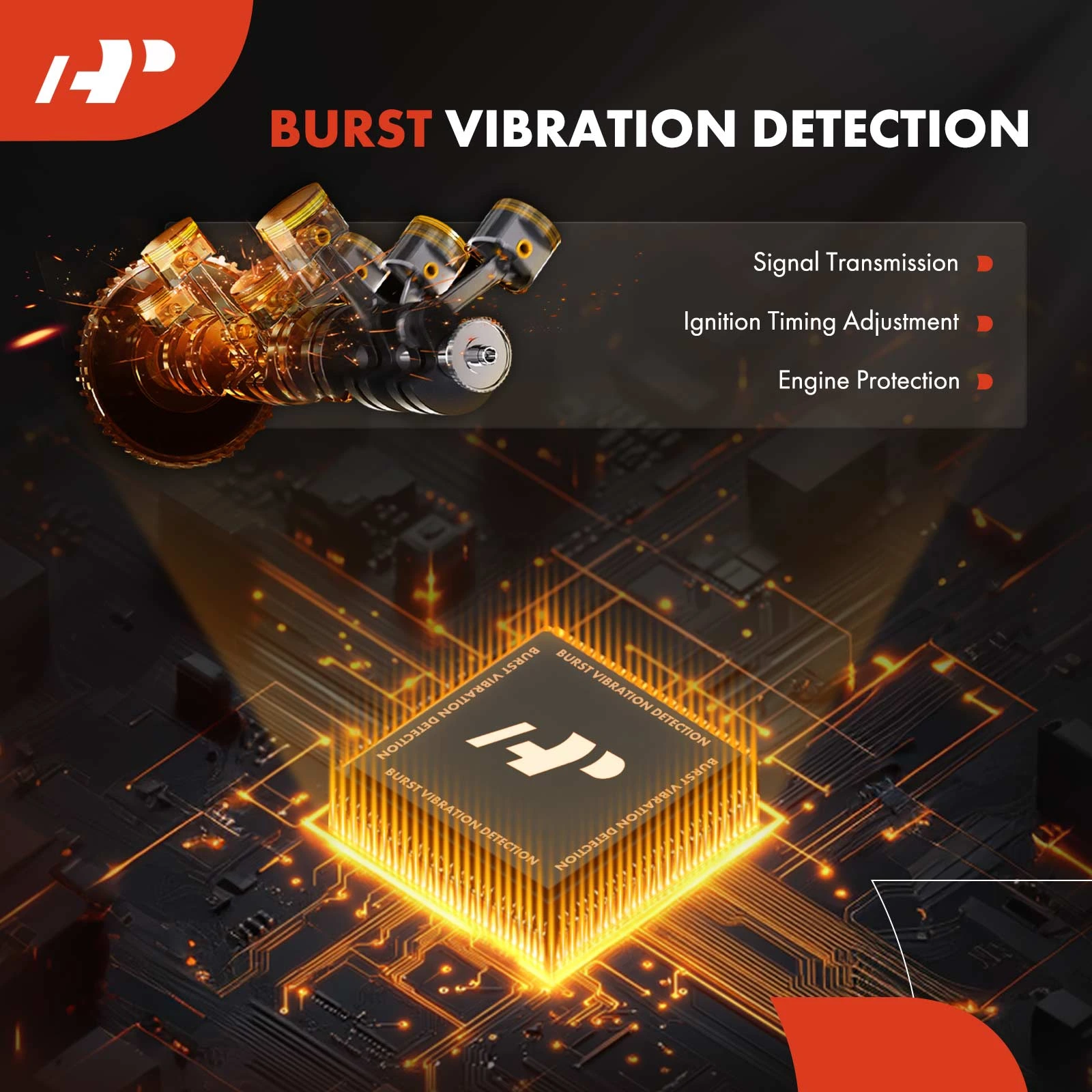 Passenger Knock Detonation Sensor for Hyundai Santa Fe 07-09 Kia Optima Rondo