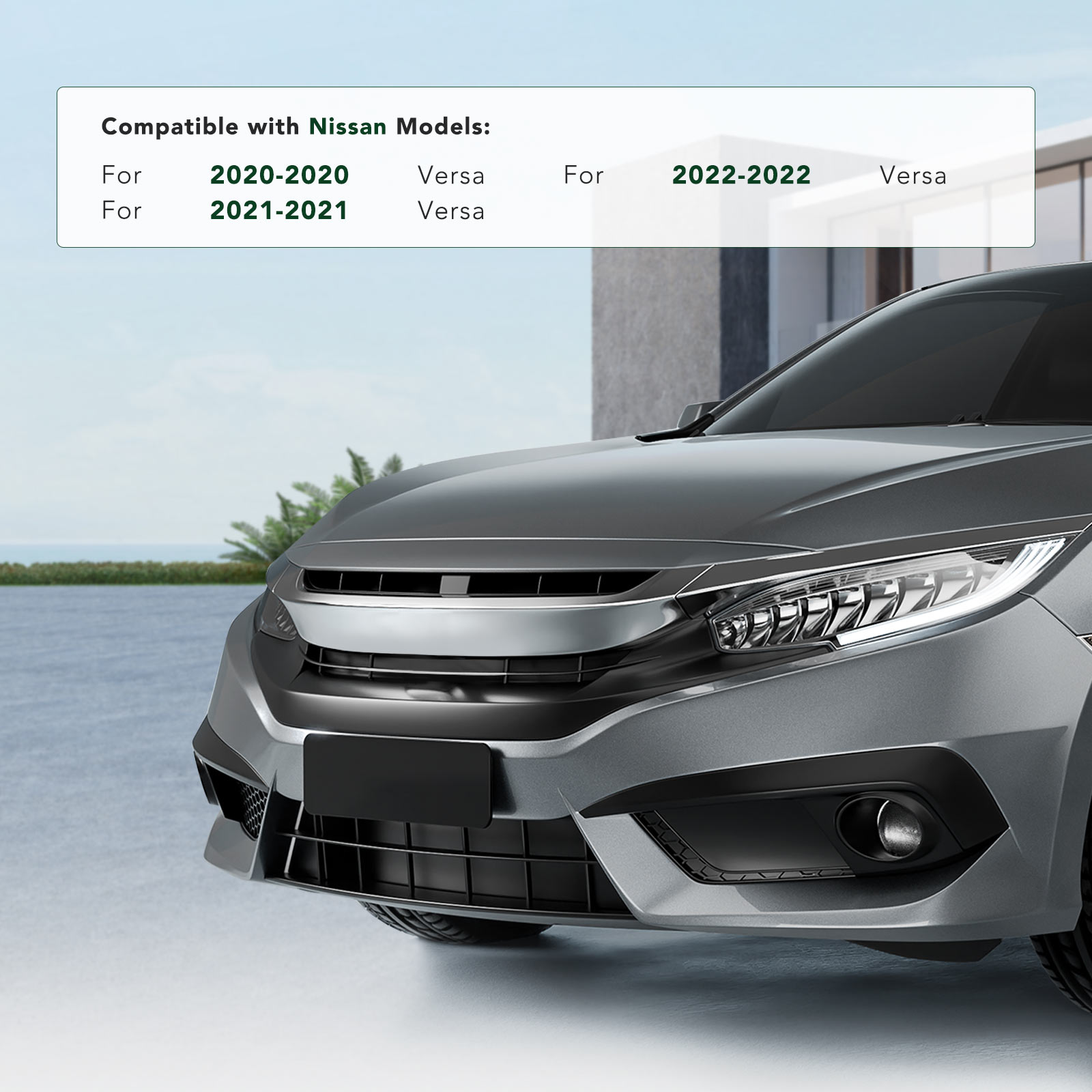 Front License Plate Bracket with Hardware for 2020-2022 Nissan Versa