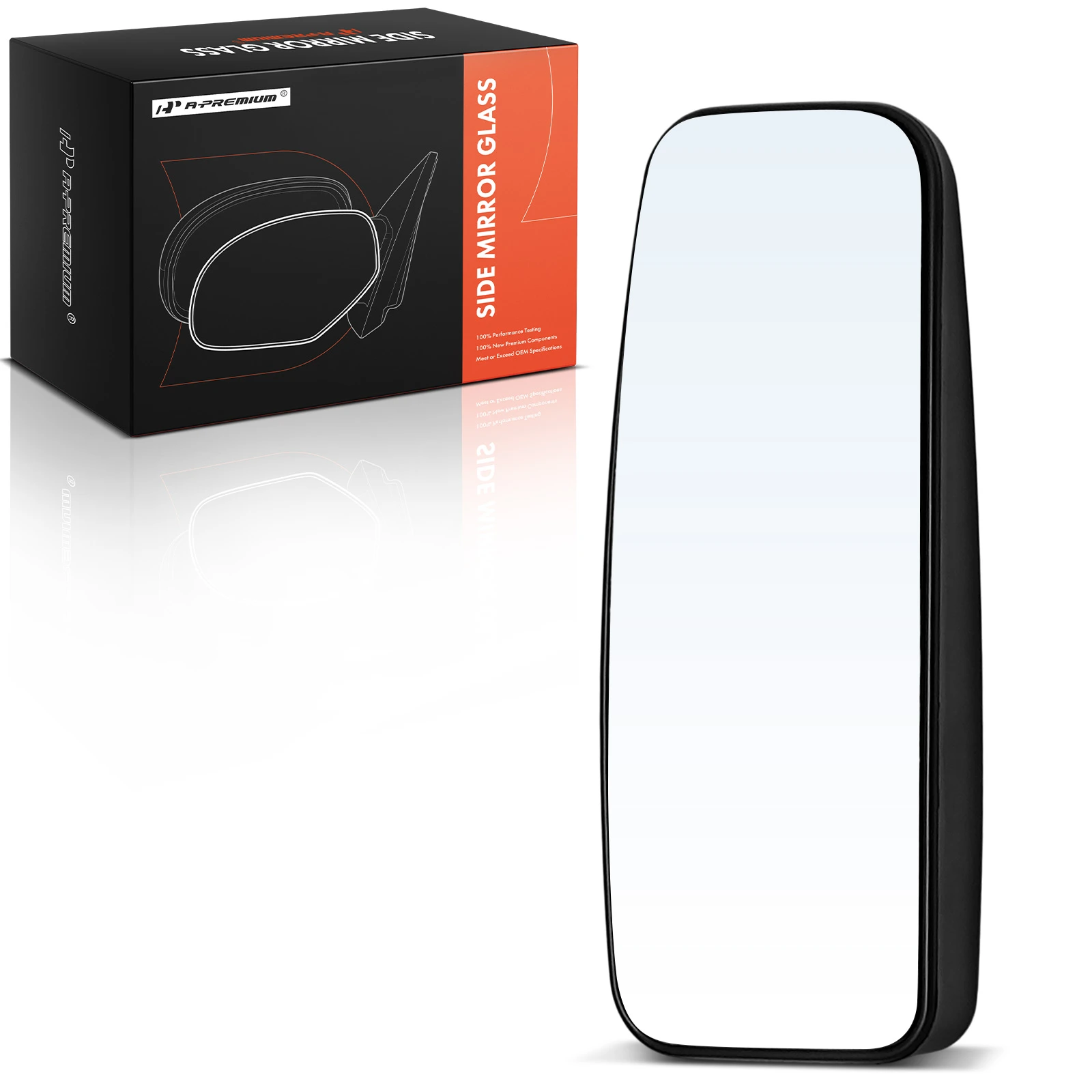Passenger Lower Mirror Glass with Manual Adjust