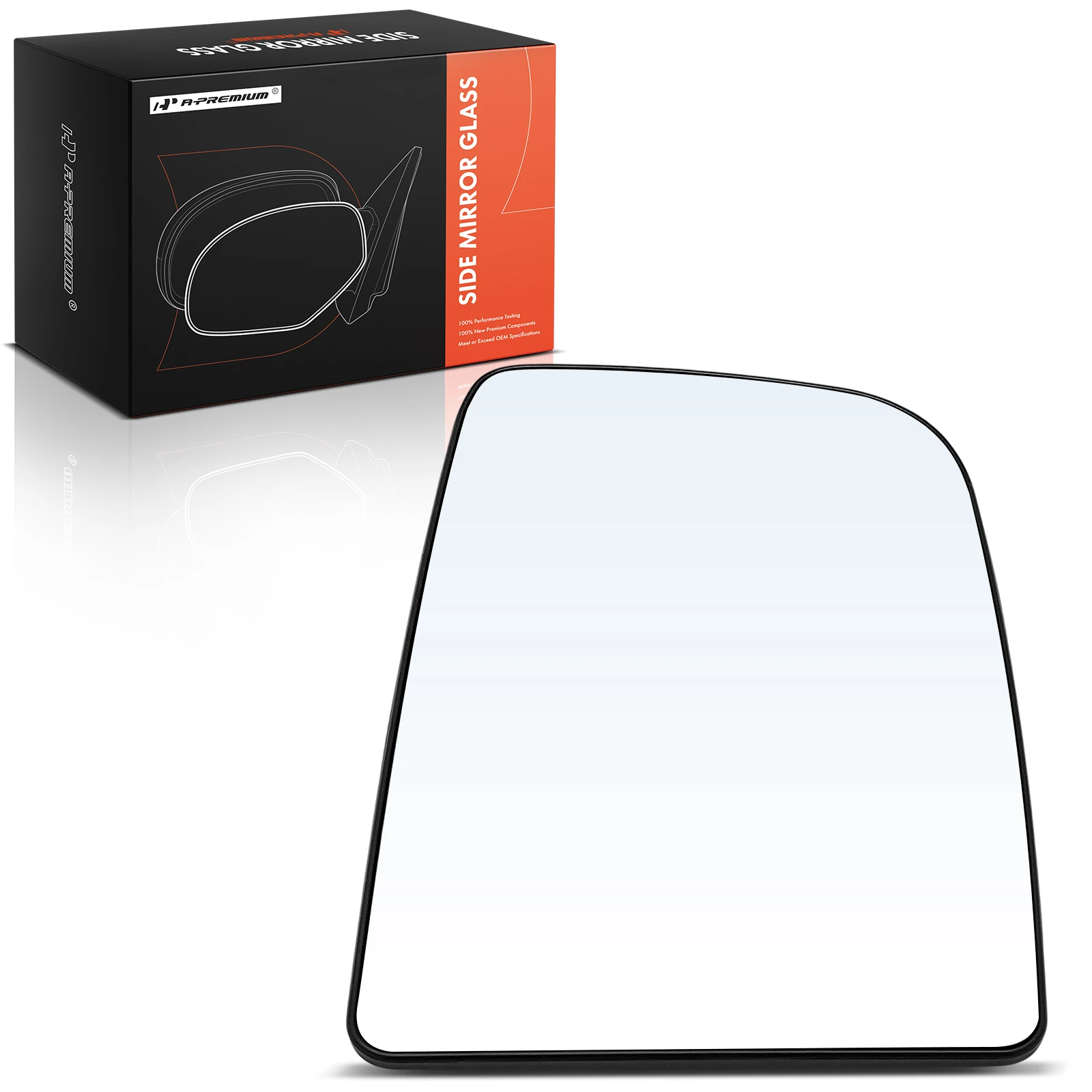 Passenger Upper Mirror Glass Heated
