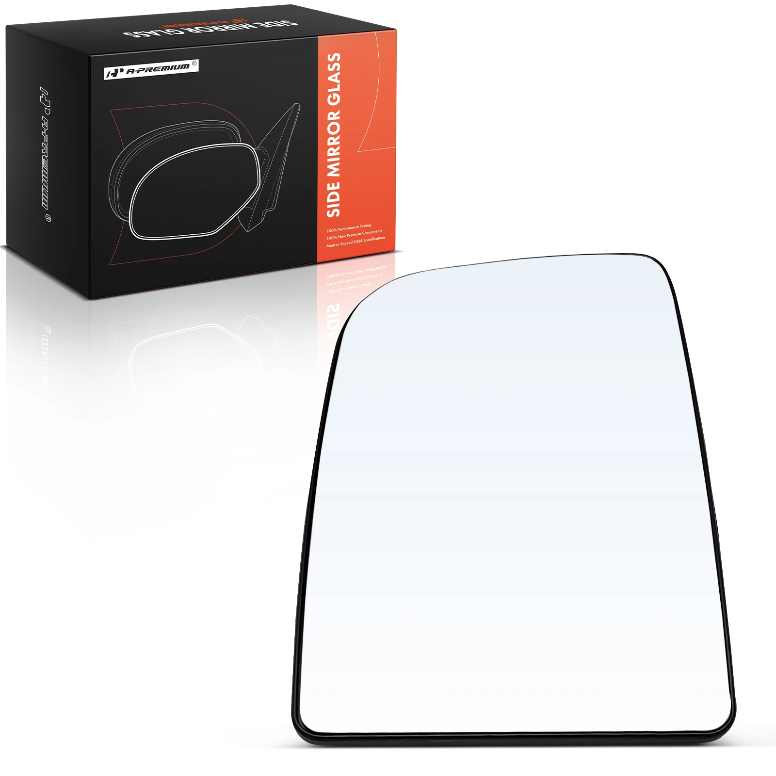Front Driver Upper Mirror Glass with Manual Adjust