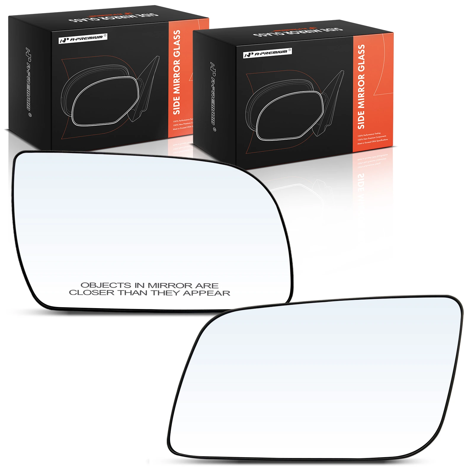 2 Pcs Front Mirror Glass with Manual Adjust for 1985-2005 GMC Safari