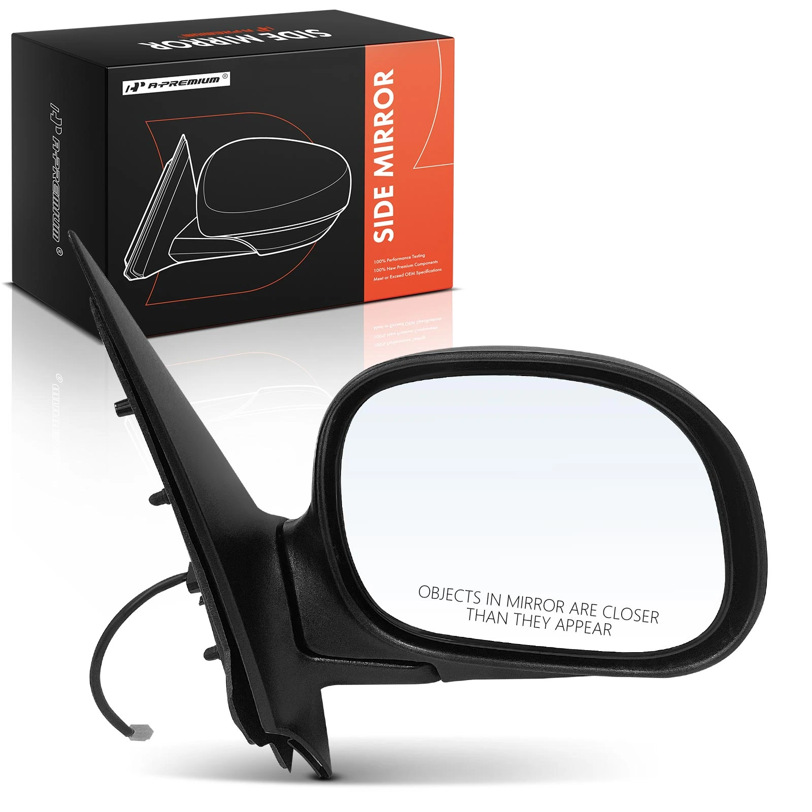 Passenger Chrome Mirror with Power Glass Adjust